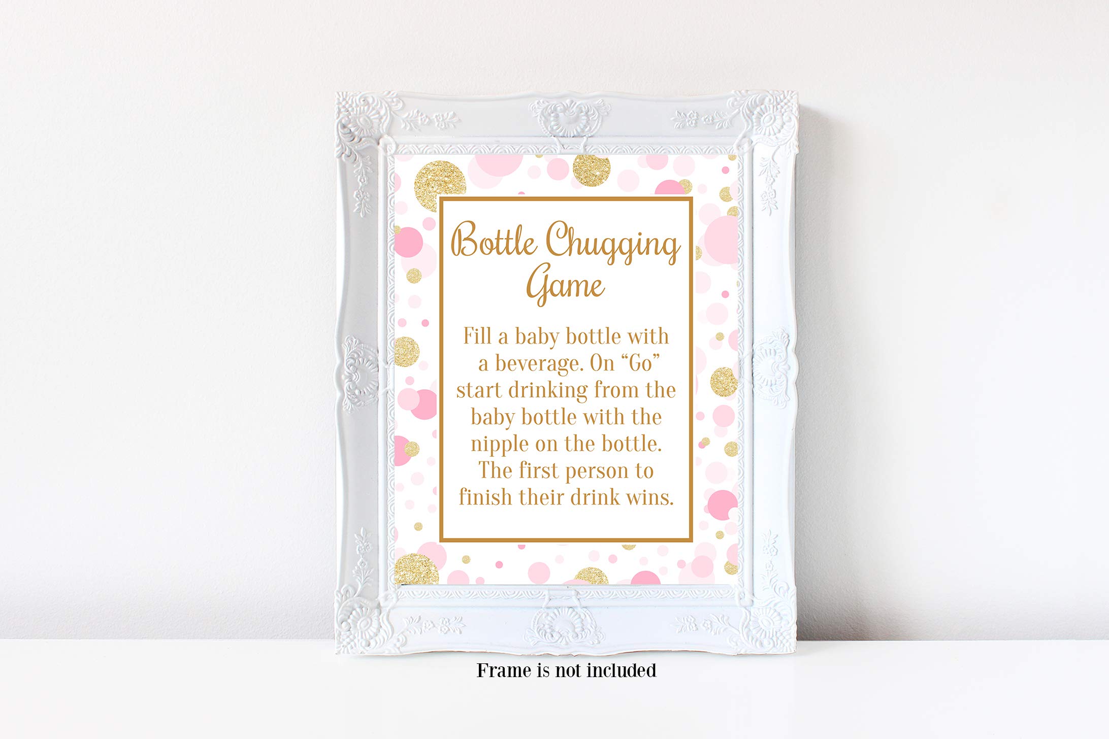 Buy Pink and Gold Baby Shower, Bottle Chugging Game, CoEd Baby Shower