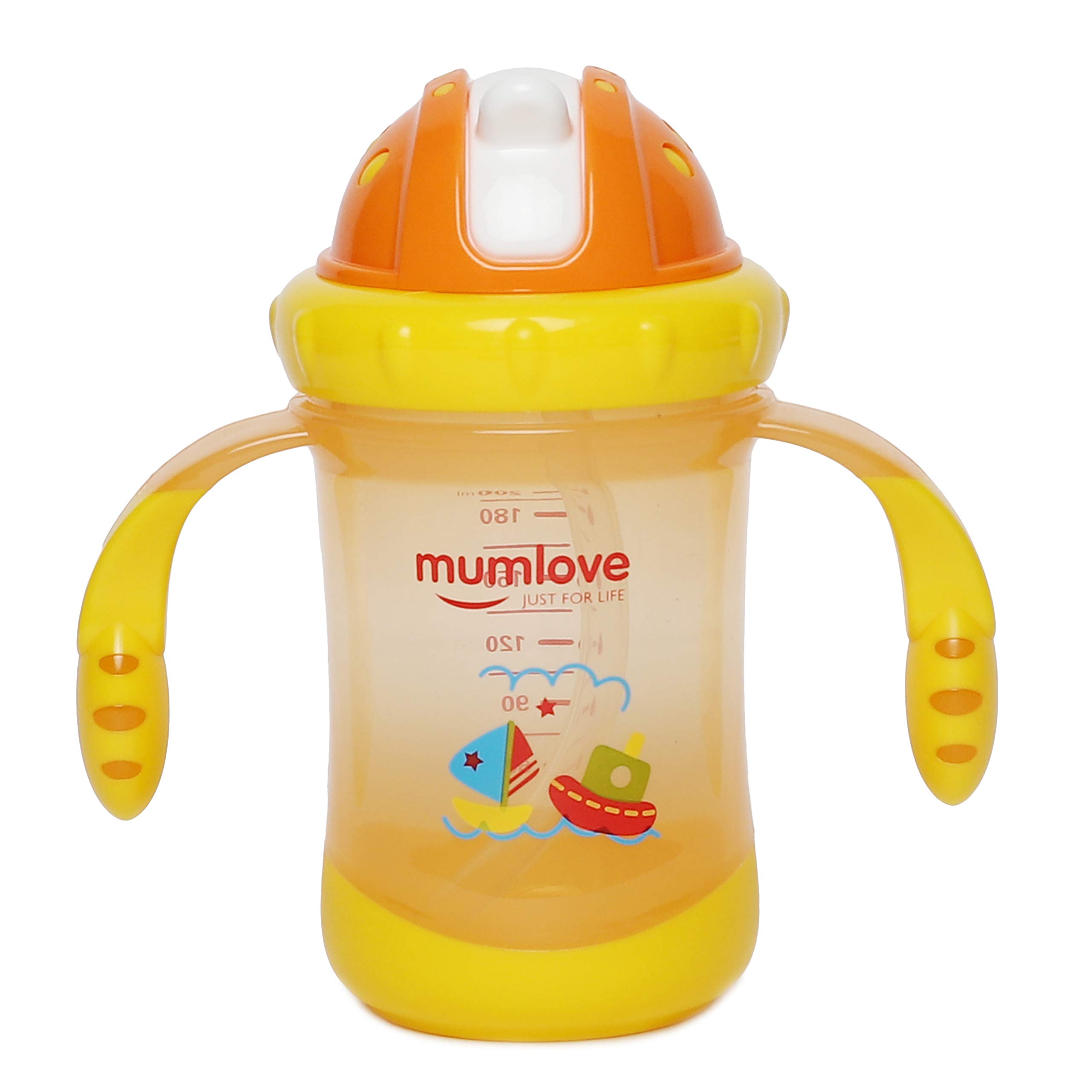 xcluma Baby Straw Training Cup with Sliding lid (Yellow)-image-22