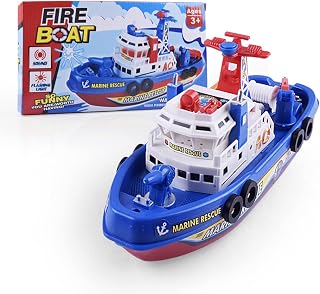 OKJHFD Boat Toy,Children Kids Fireboat,Fun and Interactive Electric Toy Boat with Music,Light, Water Spray, and Marine Fire Protection Model,Electric Children Bath Boat Toy for Boys Girls