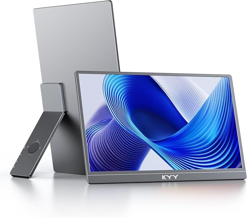 Monitor portátil para computadora portátil, monitor de viaje con soporte de dos modos | Extensor de pantalla para portátil de 15,6 pulgadas, ultradelgado, pantalla para portátil con parlantes duales, extensor de pantalla de viaje para PC, teléfono, Xbox, PS Switch