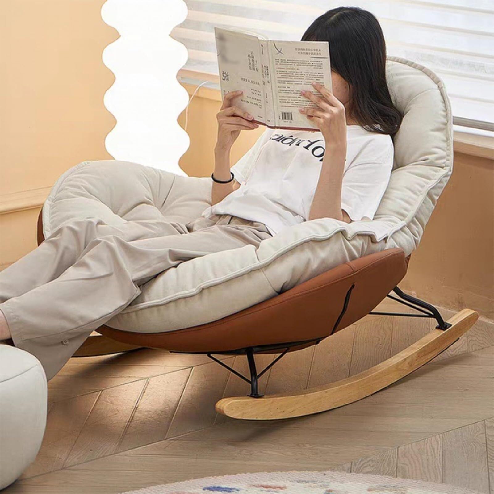 Amazon.com: DIROVO Indoor Rocking Chair Modern Padded Seat Accent
