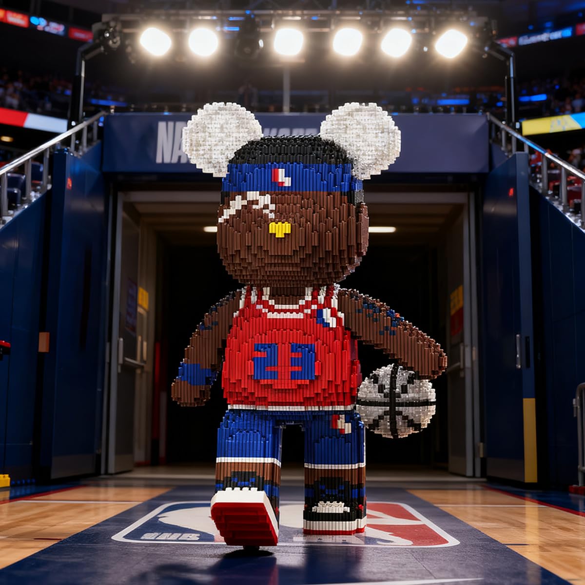 Amazon.com: VIIOVOIIV Teddy Blocks Basketball Bear Micro Building