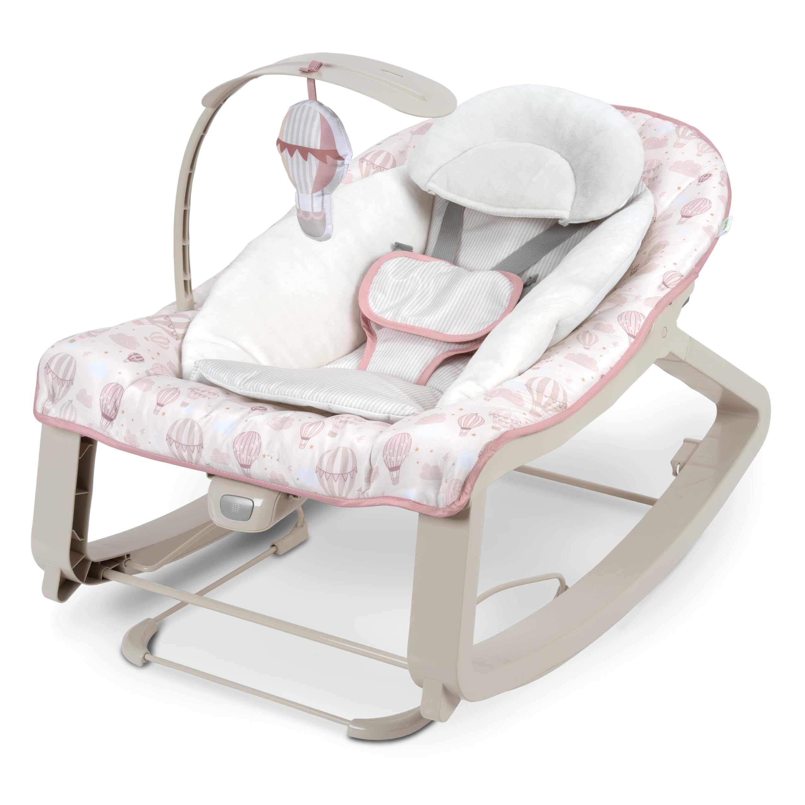Ingenuity Keep Cozy 3-in-1 Grow with Me Vibrating Baby Bouncer, Seat & Infant to Toddler Rocker, Vibrations & Toy Bar, 0-30 Months Up to 40 lbs (Skye)