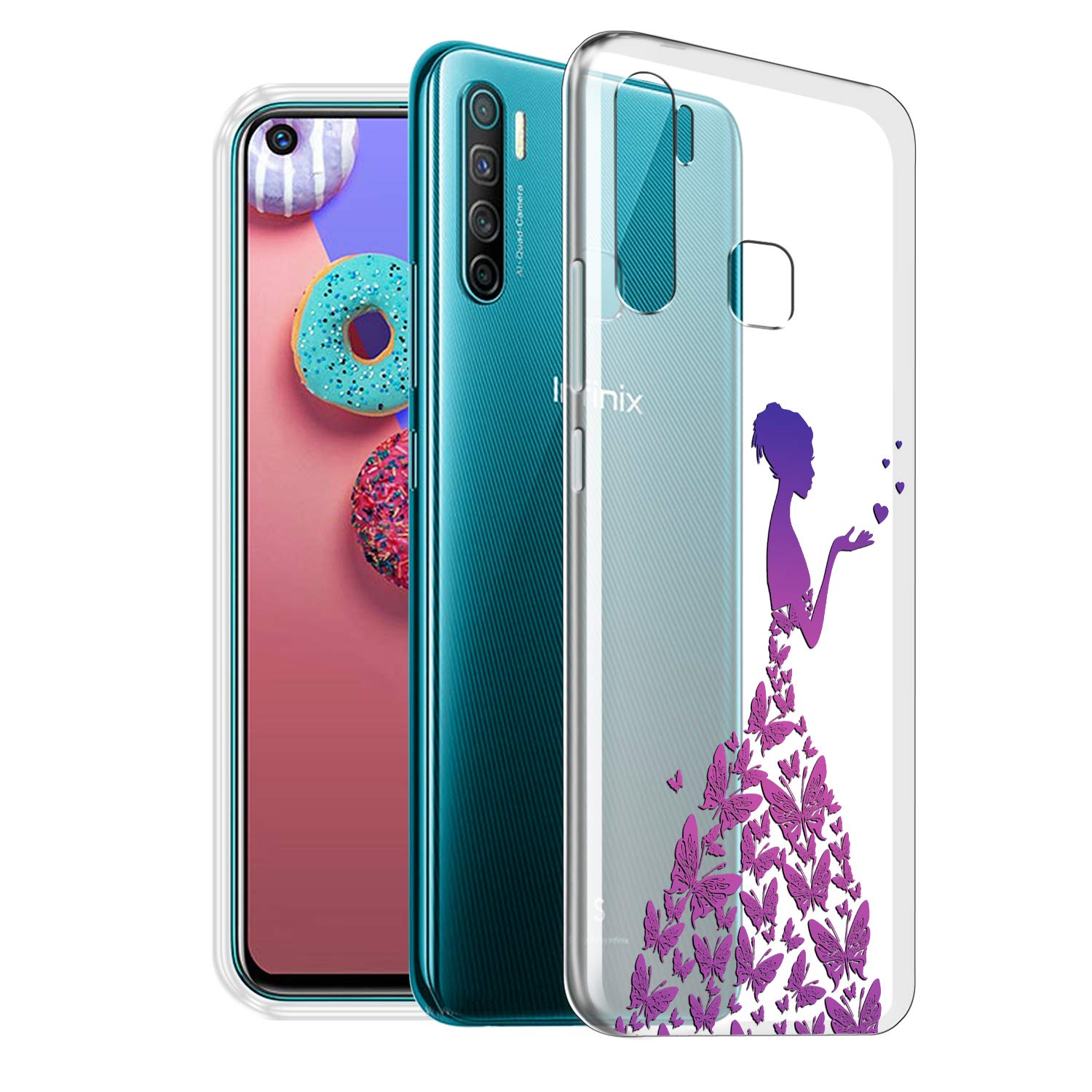 Nainz ''Stylish Girl'' Stylish Printed Back Cover Case Compatible for Infinix S5/ Infinix S5 Cases & Covers