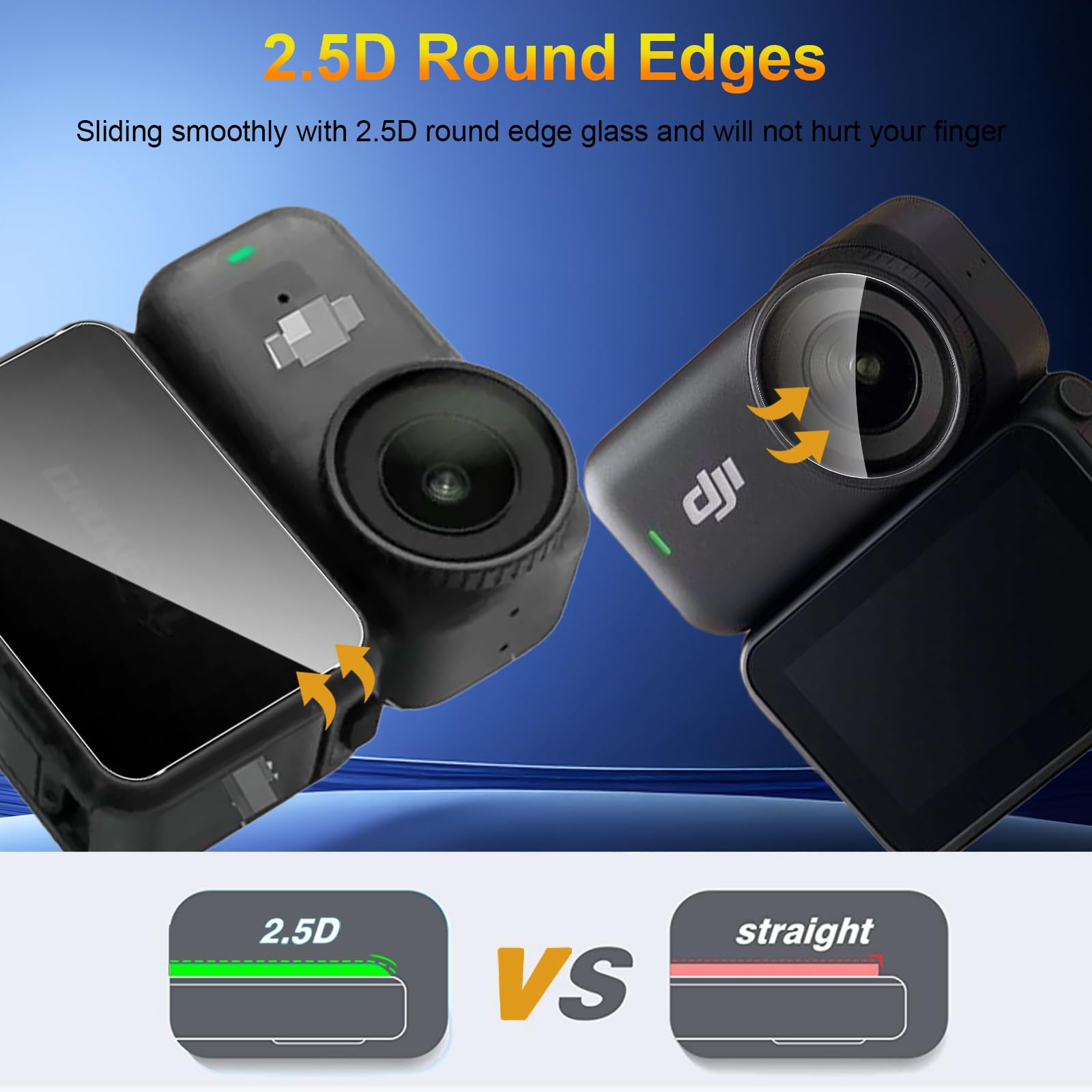 Vetro Temperato Per DJI Osmo Nano | 3 Pellicole Schermo + 2 Fotocamera | Durezza 9H Antigraffio