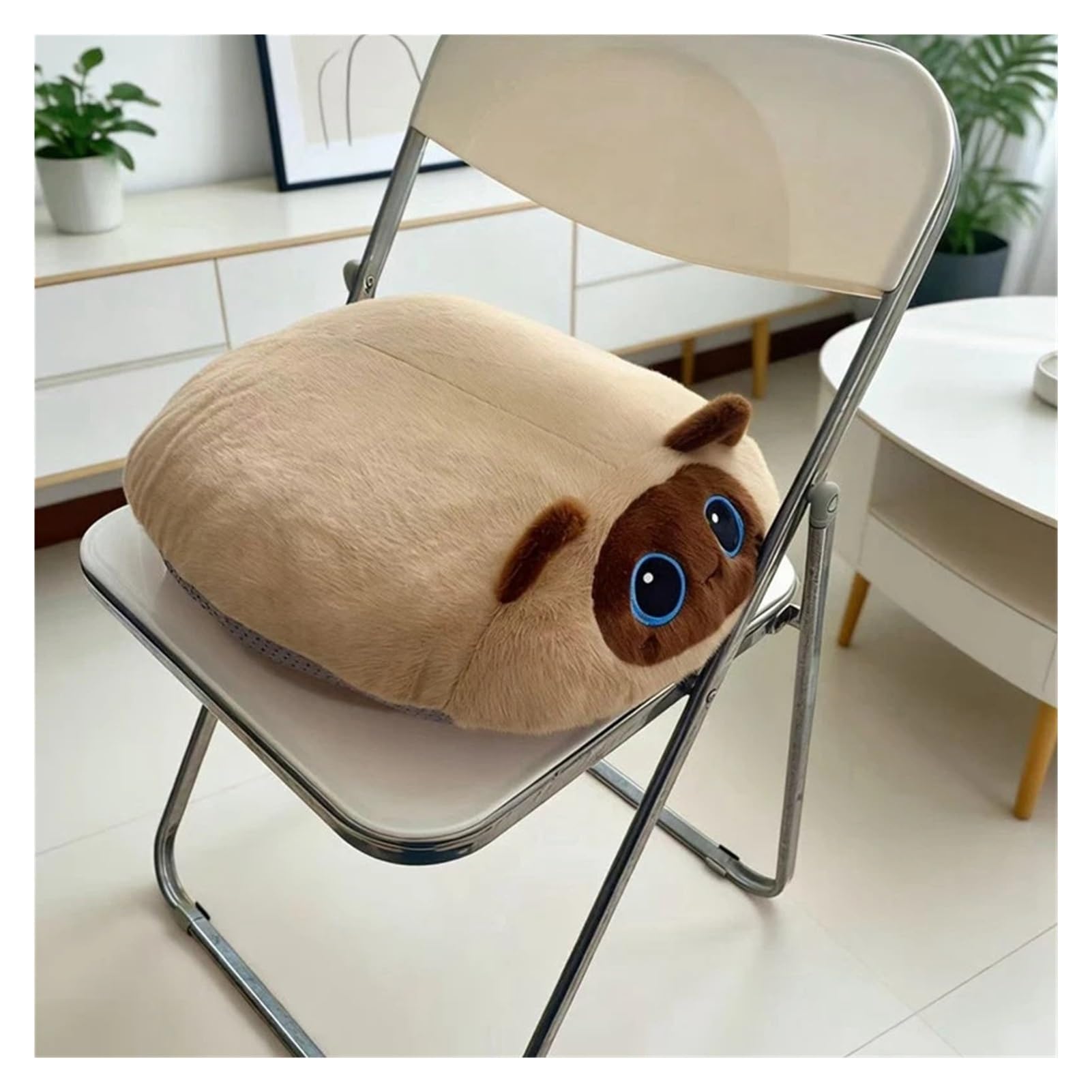 Hviyroi car seat cushion Adorable Cat Seat Cushion for Sofa Car Home Decor Gift(Siam Cat)
