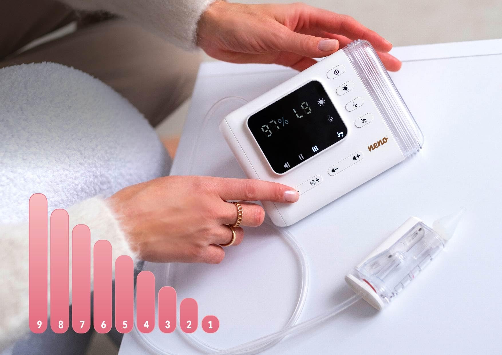 Elektrischer Nasensauger für Babys, 9 Saugstufen, kabellos – Neno Nariz