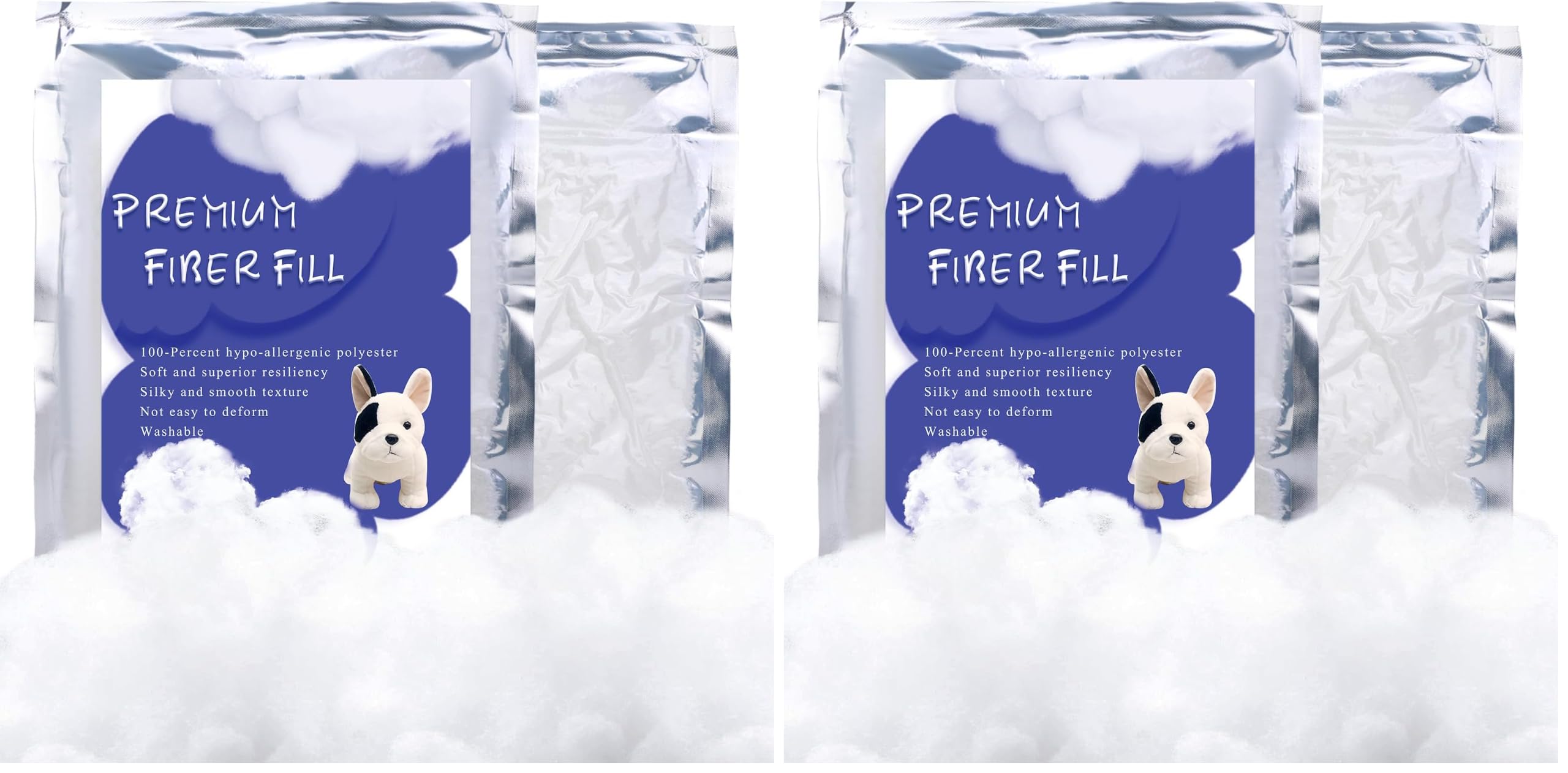 BUTUZE Polyester Fiber, Clouds for Room Ceiling, Cotton Clouds, 400g/14oz - Fake Snow Decoration, Artificial Snow, Cloud Decor, Polyfill Stuffing Fiber Fill (Pack of 2)