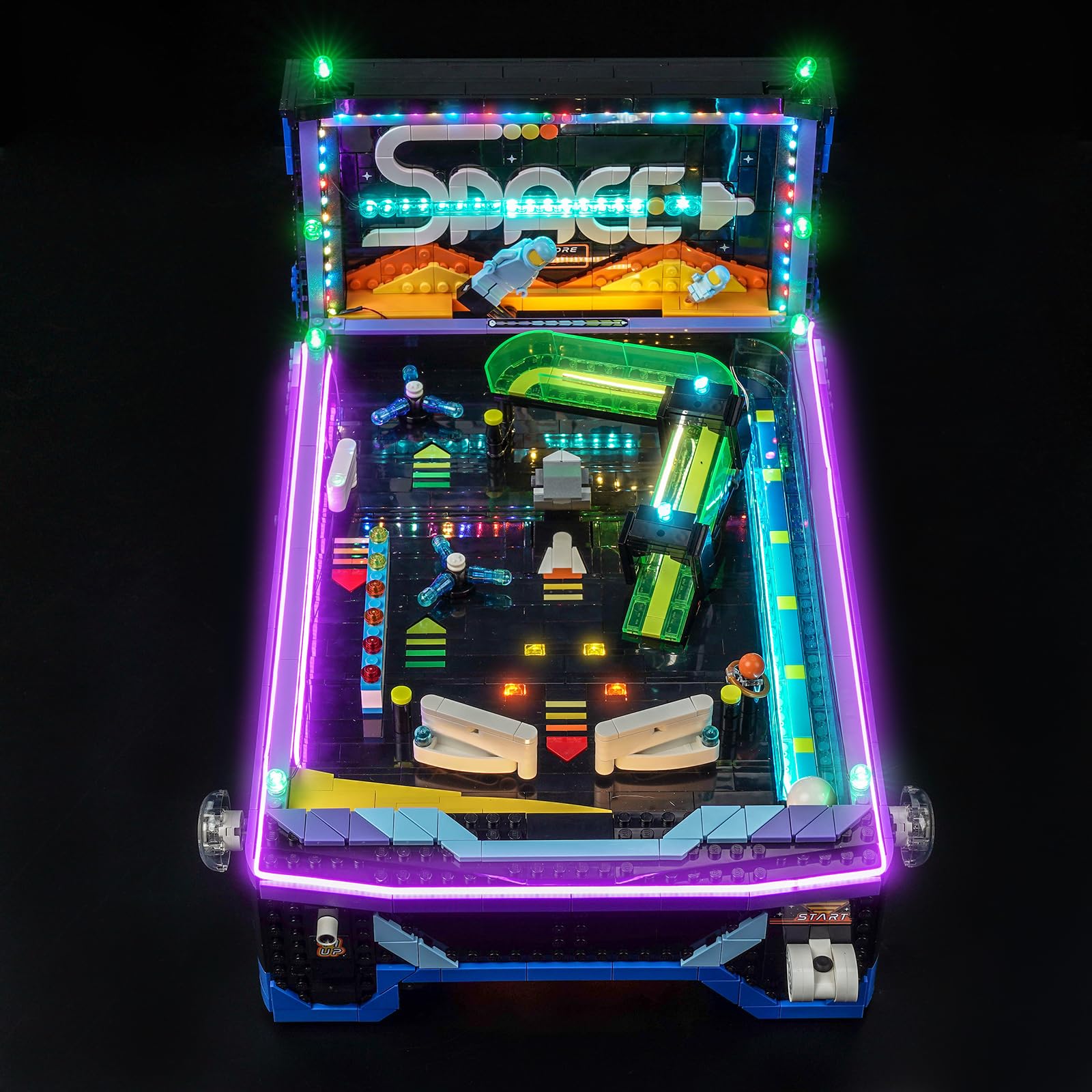 Set di luci a LED compatibile con Lego Arcade Pinball Machine (senza modello) | Set di illuminazione decorativa compatibile con Lego 11374 Arcade Pinball Machine, facile da montare