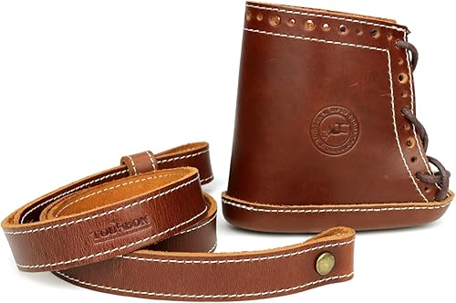 TOURBON Cuero Caza Sling Escopeta Rifle Recoil Pad Stock Extender Buttstock Bolsa para Hunter Shooter
