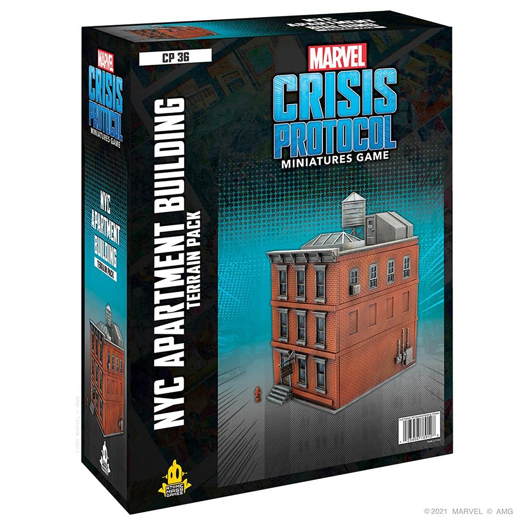 Atomic Mass Games | Marvel Crisis Protocol: Terrain Expansion: NYC Apartment Building | Miniatures Game | Ages 10+ | 2+ Players | 45 Minutes Playing Time