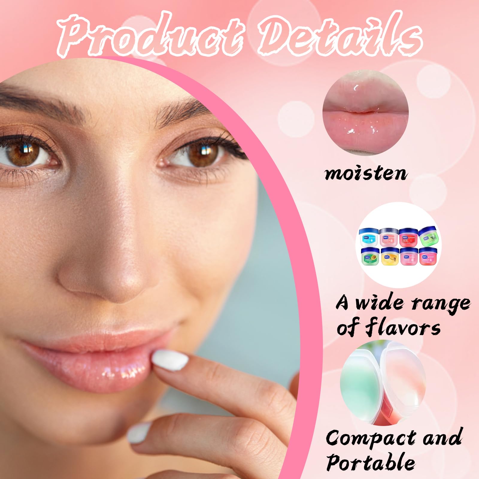 16pcs Lip Balm, Lip Balm Multipack with 8 Flavors, Set for Dry Cracked Lips Mini Gift Set, Includes Honey, Avocado, Rose - Image 3