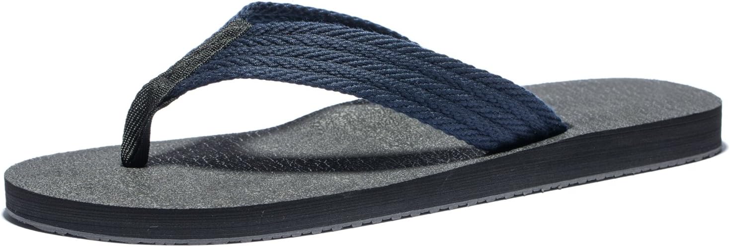 Flip Flops for Adult Men with Extra Large Size，Non-Slip Wear Resistance Light Weight Sandals (14 D(M) US / 48 M EU / 12.4in, Black Blue)