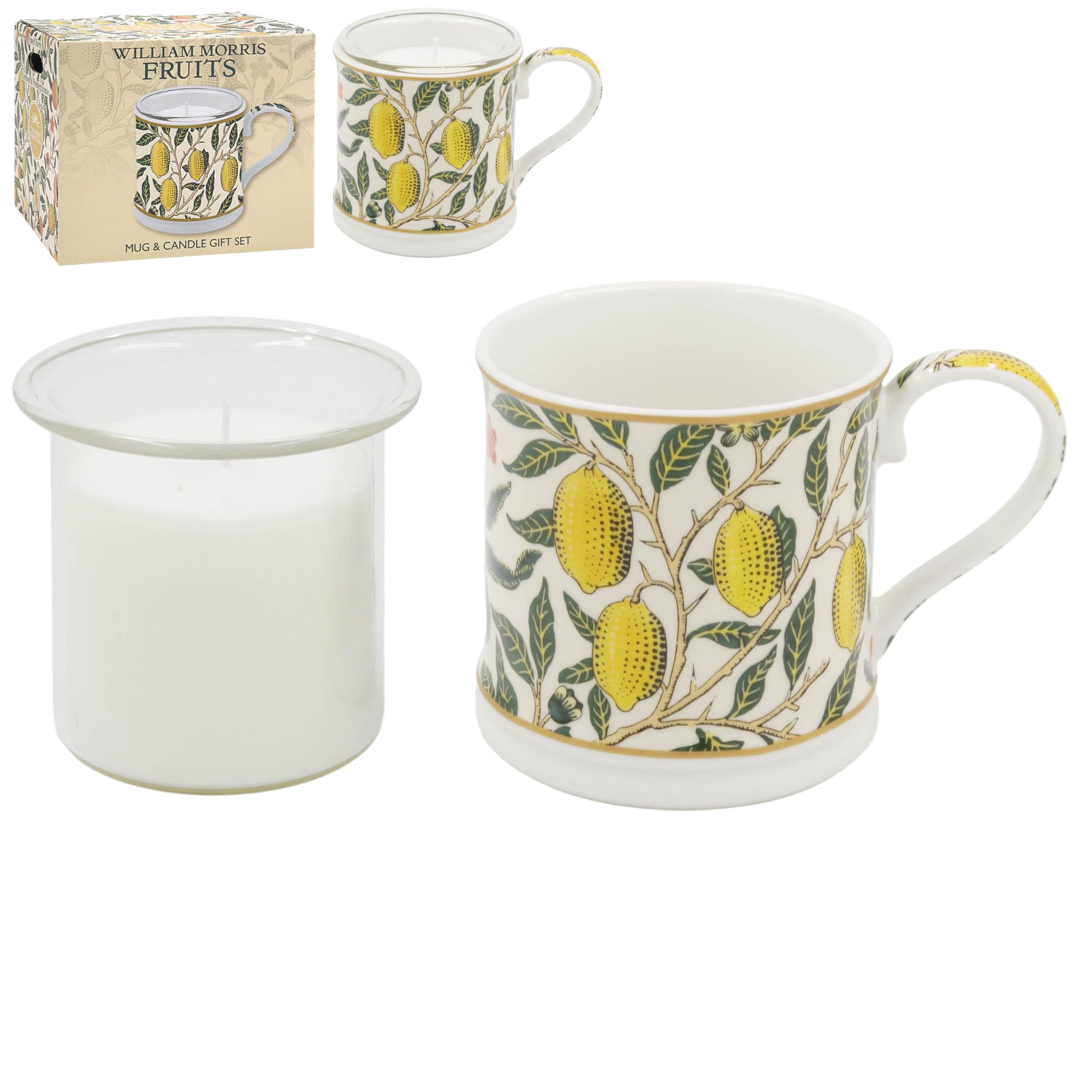 The Leonardo Collection Wm Morris Fruits Mug and Candle Set 350ml