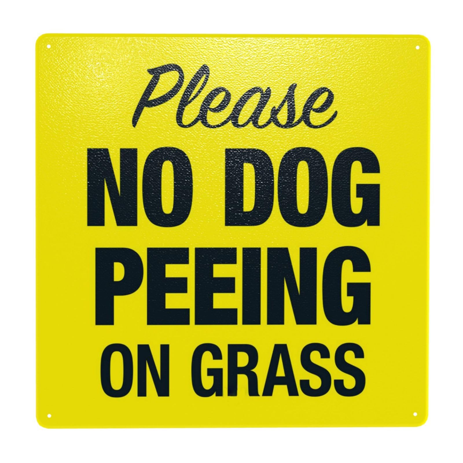 No Dog Peeing On Grass Vintage Metal Yard Pet Restriction Sign 12x8 Inch