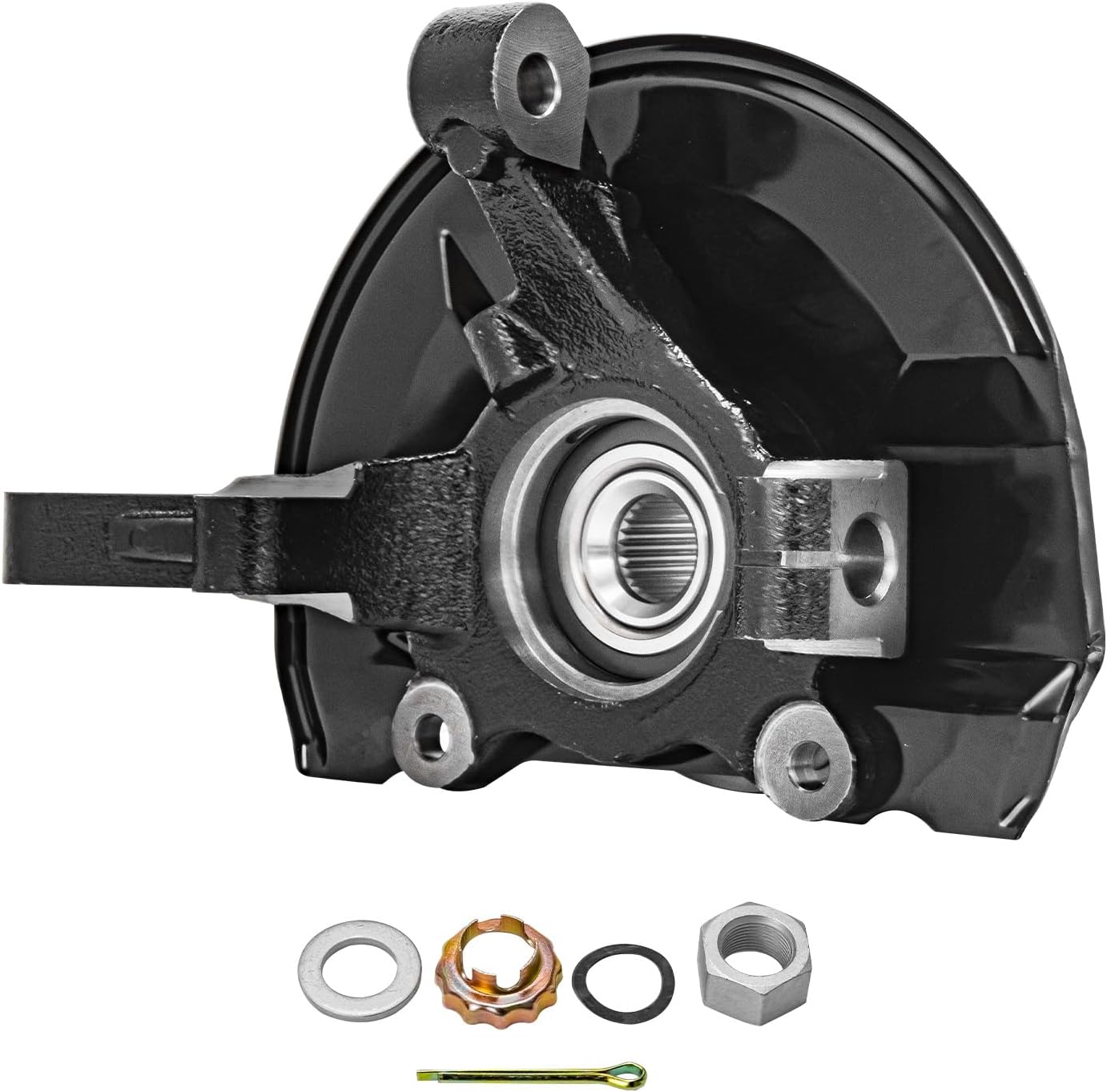 Detroit Axle - Front Steering Knuckles & Wheel Bearing Hubs for Dodge Caliber Jeep Patriot Compass 2007-2017, 2008 2009 2010 2011 2012 2013 2014 2015 2016 Knuckles with Wheel Bearing Hubs Replacement