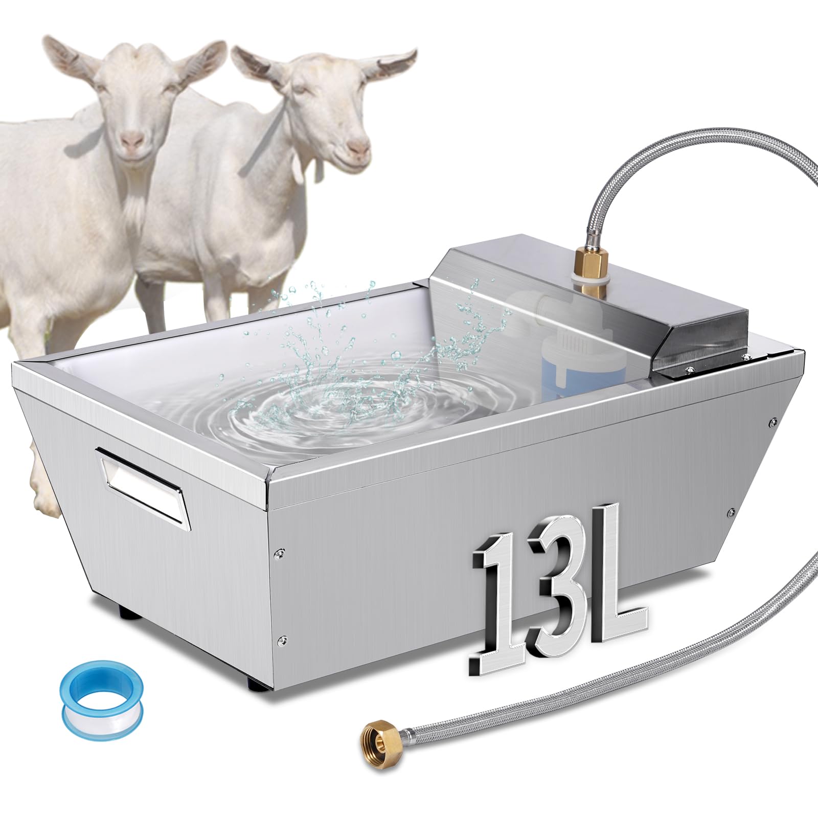 Abbeveratoio Automatico per Cani, Distributore di Acqua per Bestiame per Cani di Grossa Taglia Abbeveratoio Auto-Riempitivo All'aperto per Capre, Bovini, Cavalli, Maiali, Pecore, Pollame