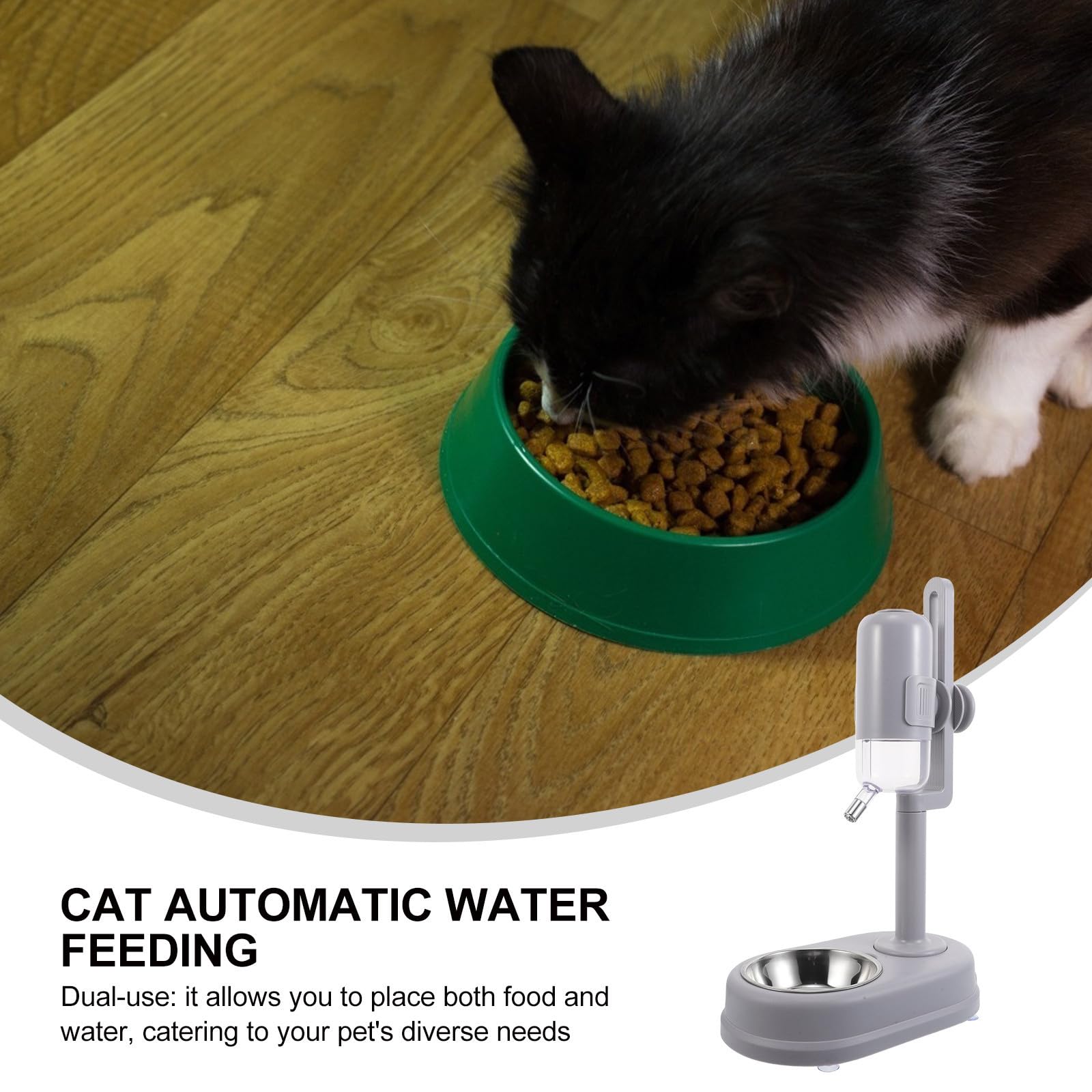 Gamelle Double pour Animaux de Compagnie Distributeur D’Eau 750 ML