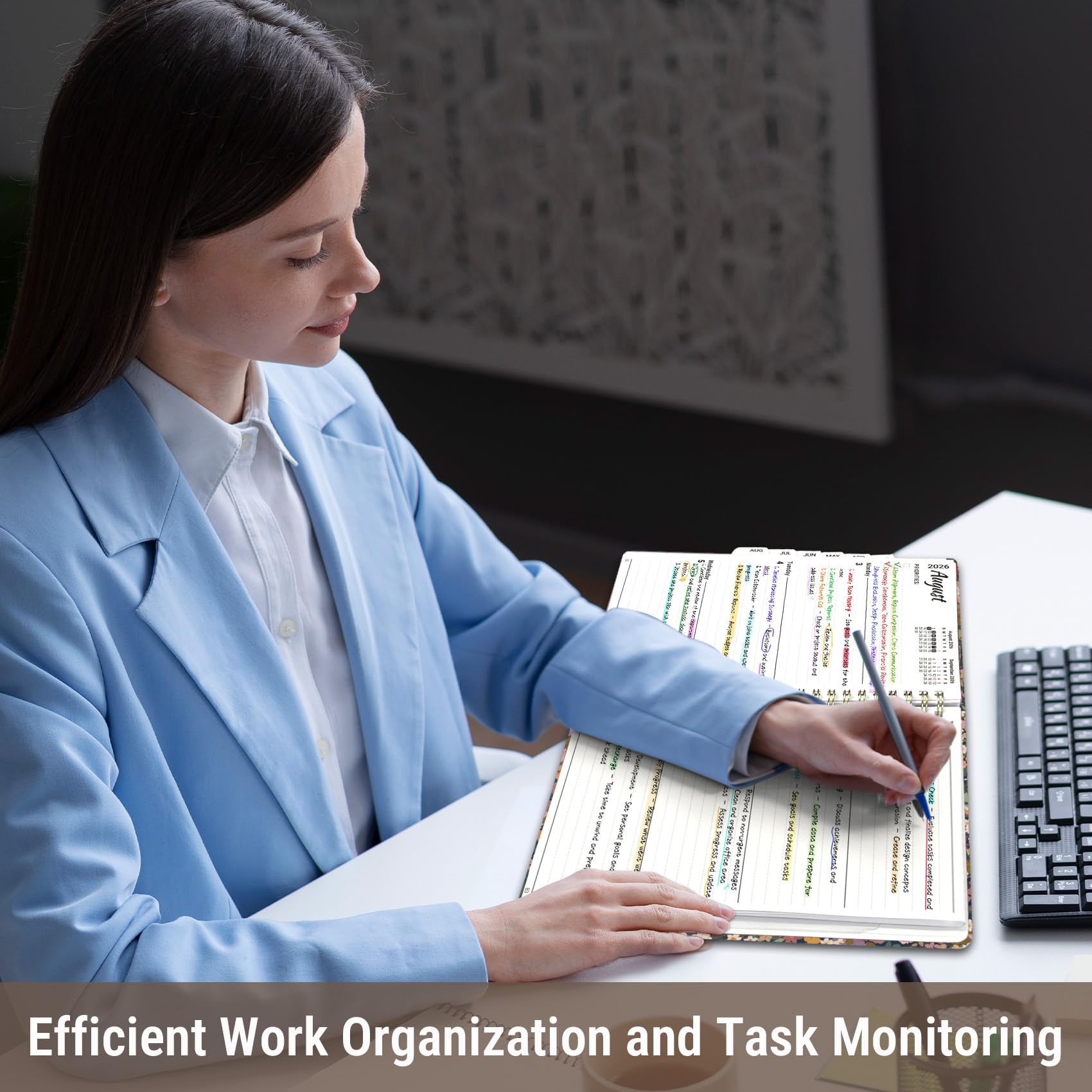 Hardcover 2026 Planner Weekly and Monthly Calendar Jan - Dec 2026 Planner Book with Tabs for Women Inner — view 7