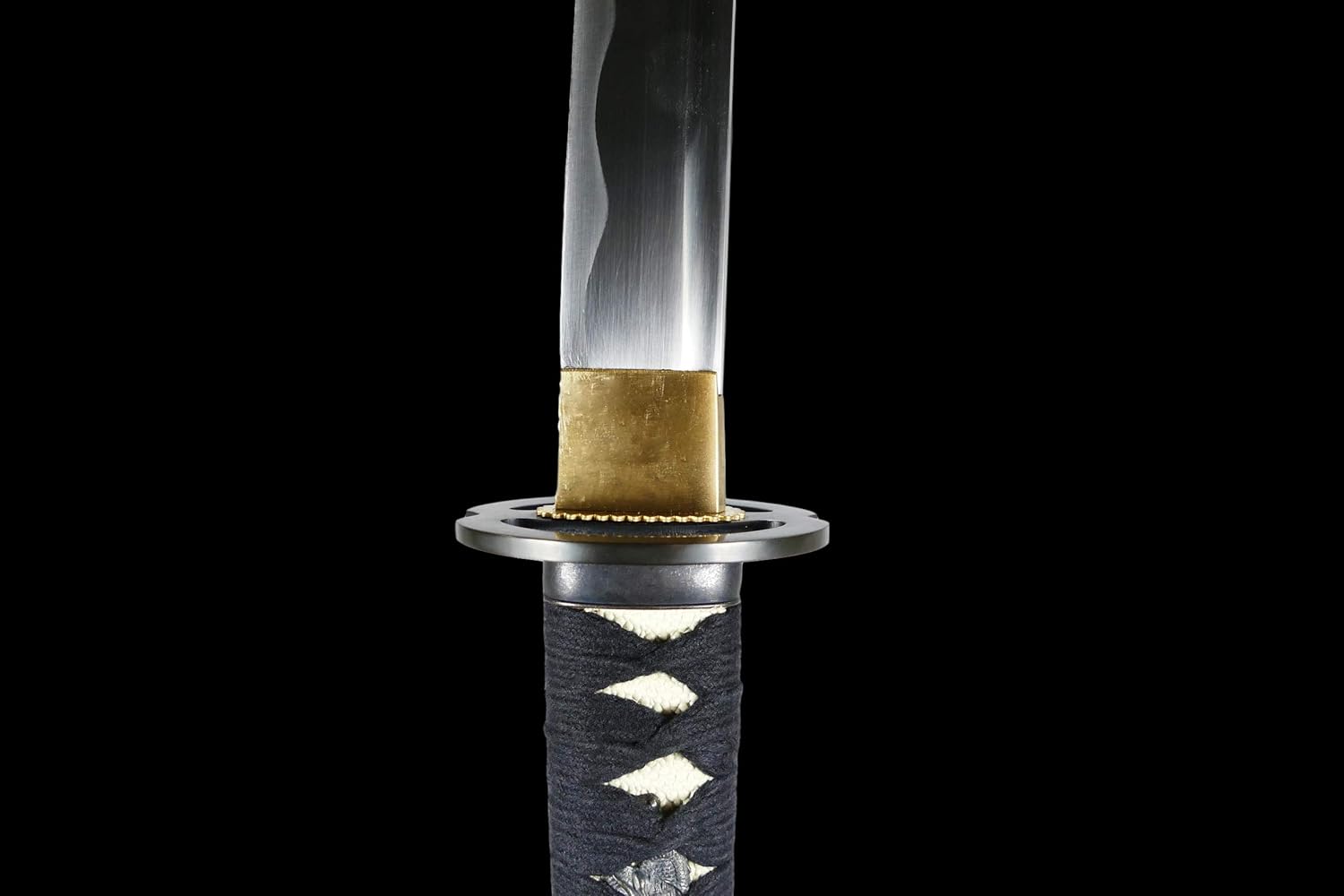 MAKOTO Handmade Practical Musashi Ring Samurai Katana Black Sword Sharp (Full Size Katana)