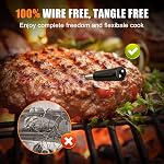 Smart Wireless Meat Thermometer, INSMART 100m Range Bluetooth Meat Thermometer Probe with APP, Kitchen Cooking Probe for BBQ Oven Grill Smoker Air Fryer | iOS & Android