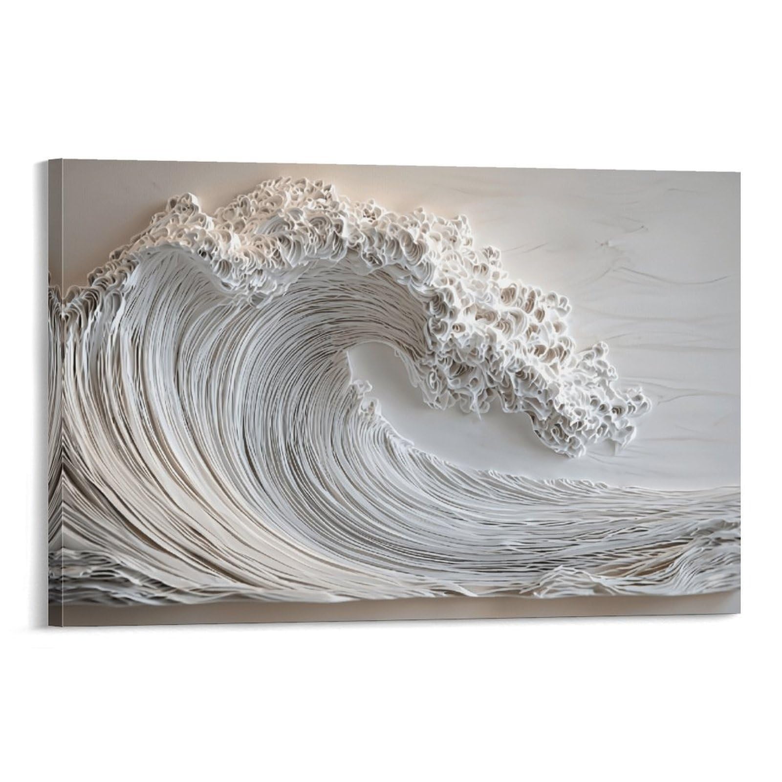 XPASHIQWC 3D Wave Poster Artwork Surf Giclee Canvas Prints Modern Canvas Wall Art Picture Wall Hanging for Bathroom Wall Decor 20x30inch(50x75cm)