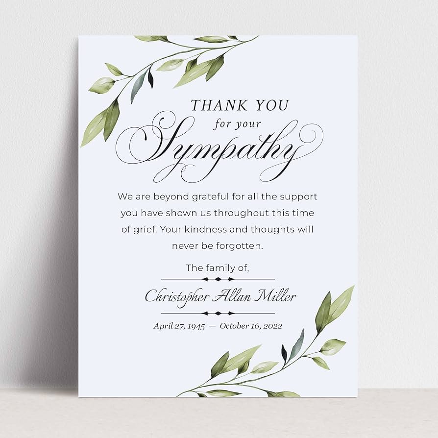 amazon-com-greenery-personalized-sympathy-thank-you-notes-funeral-thank-you-cards-with-envelopes-office-products for Bereavement Thank You Cards Free Printable Amazon.com : Greenery personalized sympathy thank you notes, Funeral thank you cards with envelopes. : Office Products for Bereavement Thank You Cards Free Printable
