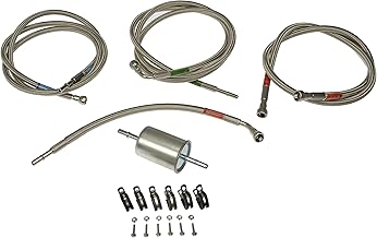 Dorman 819-820 Front Flexible Stainless Steel Braided Fuel Line Compatible with Select Cadillac/Chevrolet/GMC Models (OE FIX)