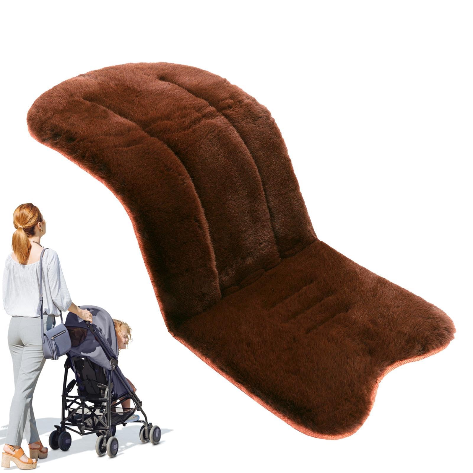 Tongfeng Baby Pushchair Seat Liners | Sheepskin Pram Liners | Fit Pram Liner All Seasons Car Seat Baby Puschair Support Highchair Seat Liners For Most Baby Strollers, Prams, Pushchairs, 76Cm X 37Cm