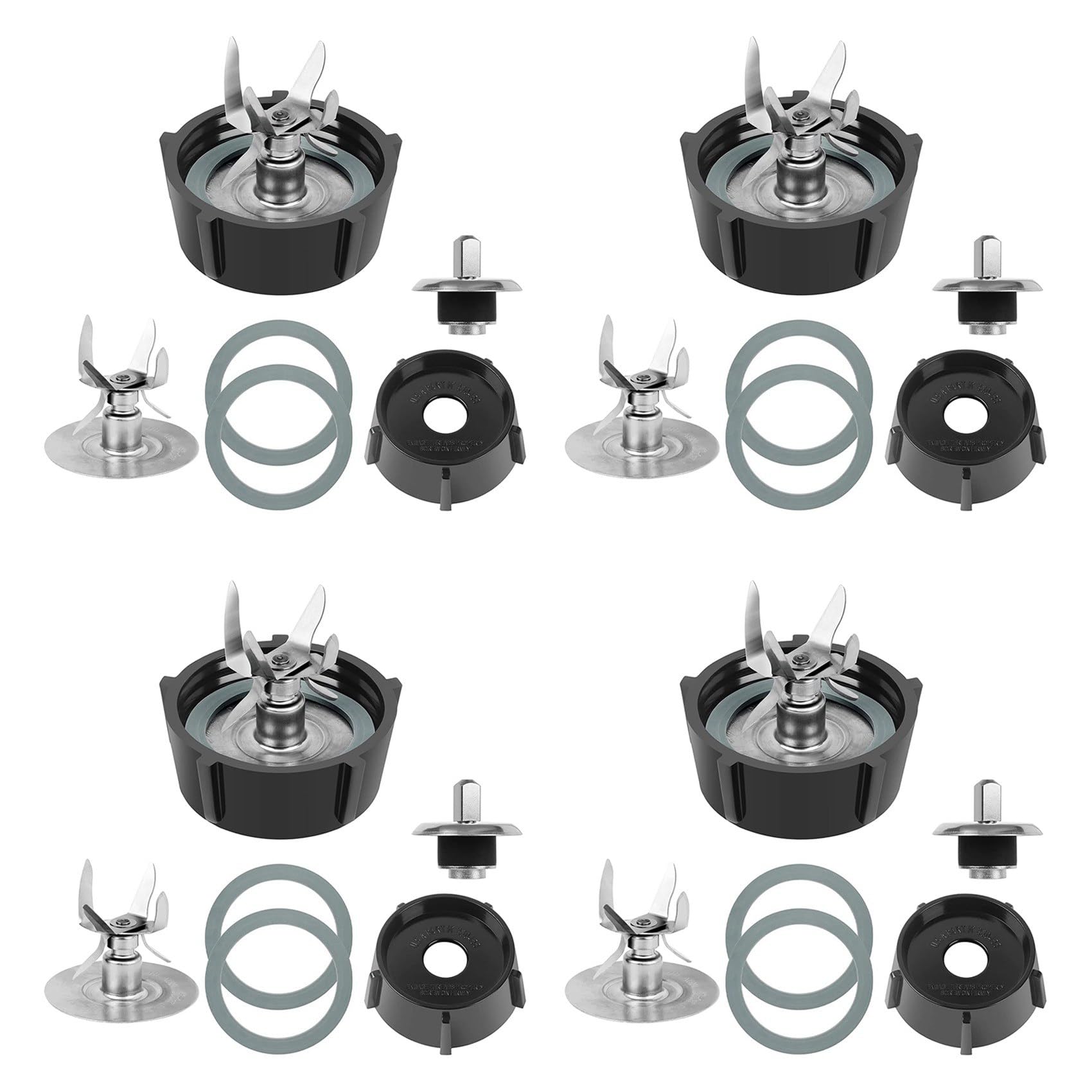 Hndhbfgrt 4X 6 Point Fusion Blade 4980 & 4902 Blender Jar Bottom Replacement Parts Compatible for Osterizer Blender Blade