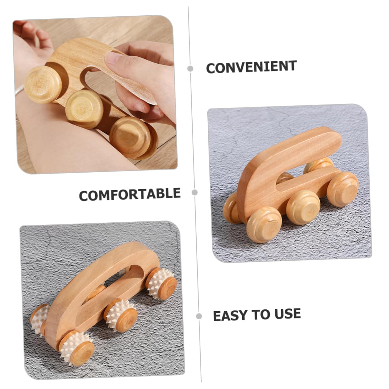 FOMIYES 5 Sätze Massagegerät Für Fußrollen Gewebe Schultermassagegerät Hand Massager Handmassagegeräte Fußmassagegerät Für Den Täglichen Gebrauch Massagerollenwerkzeug Hölzern 2 Stück * 5