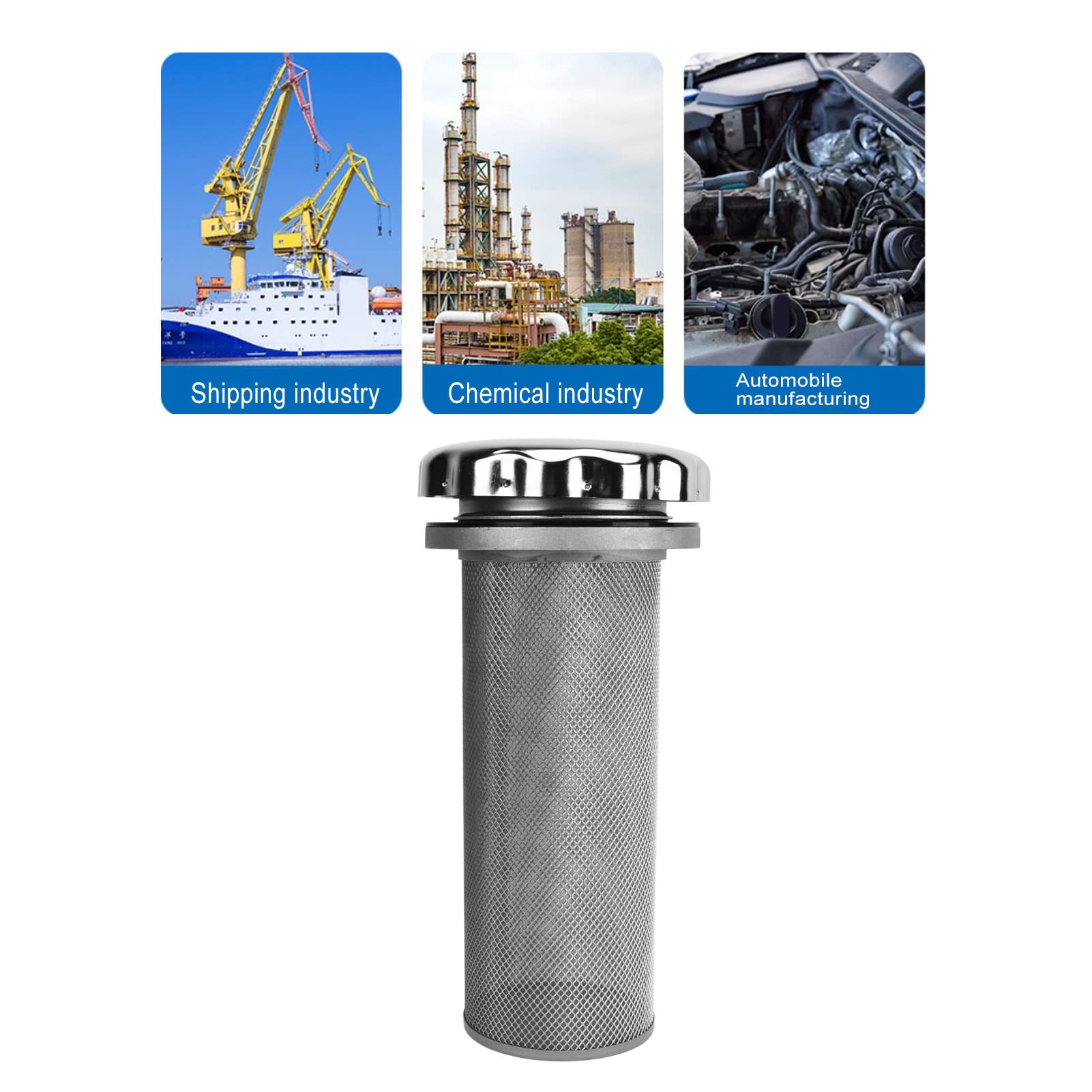 Generic Filtro Dell'aria Idraulico, Filtro Dell'aria per Serbatoio Dell'olio in Acciaio Inossidabile, Filtrazione Ad Alta Efficienza per Edilizia, Agricoltura, Sistemi Industriali,
