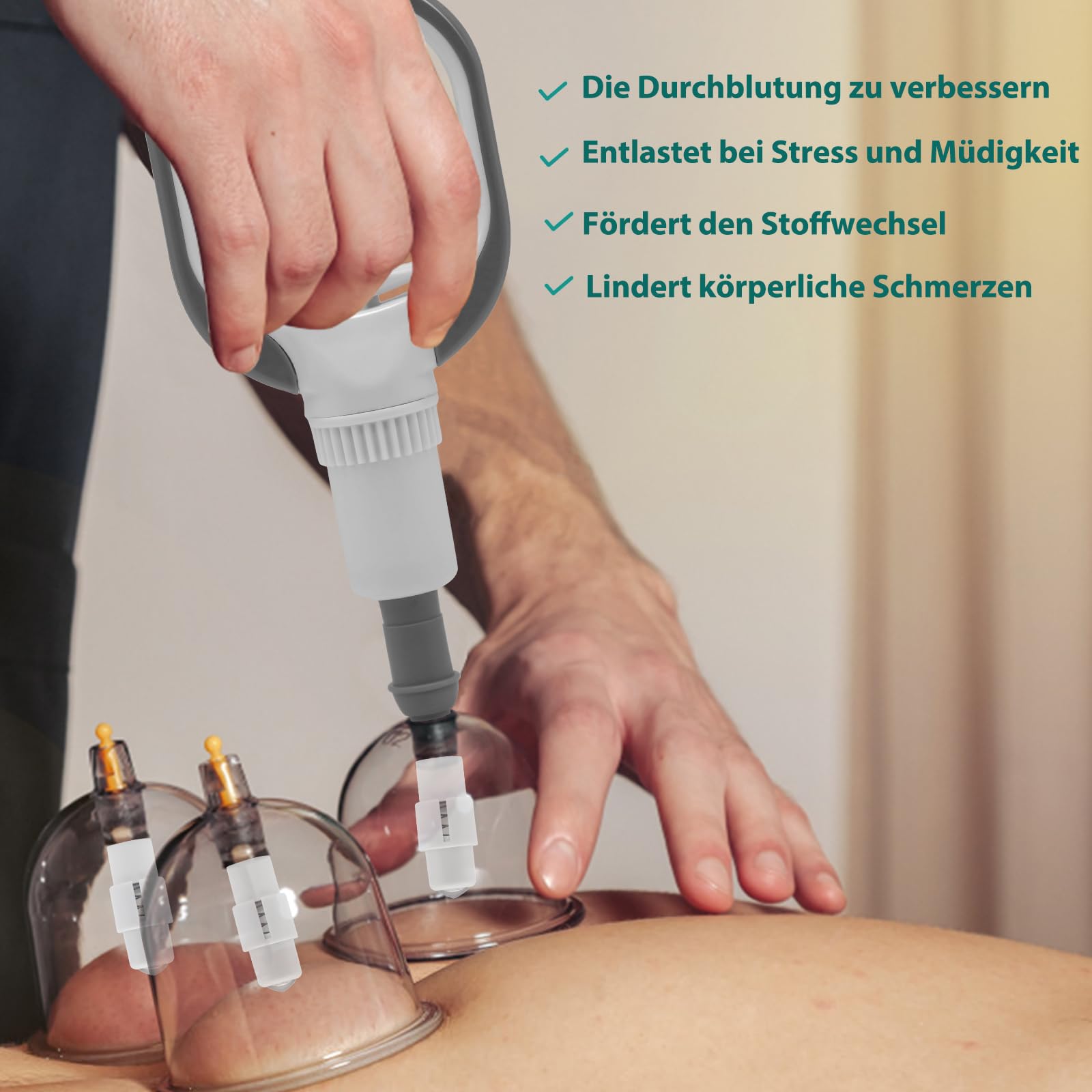 Cupping Therapy Ventouse Chinoise, 18 Pcs Ventouses Set pour Visage et Corps, Professionnelles Anti Cellulite et Détendre Muscles, avec des Aimants de Points D'acupression (18PCS)