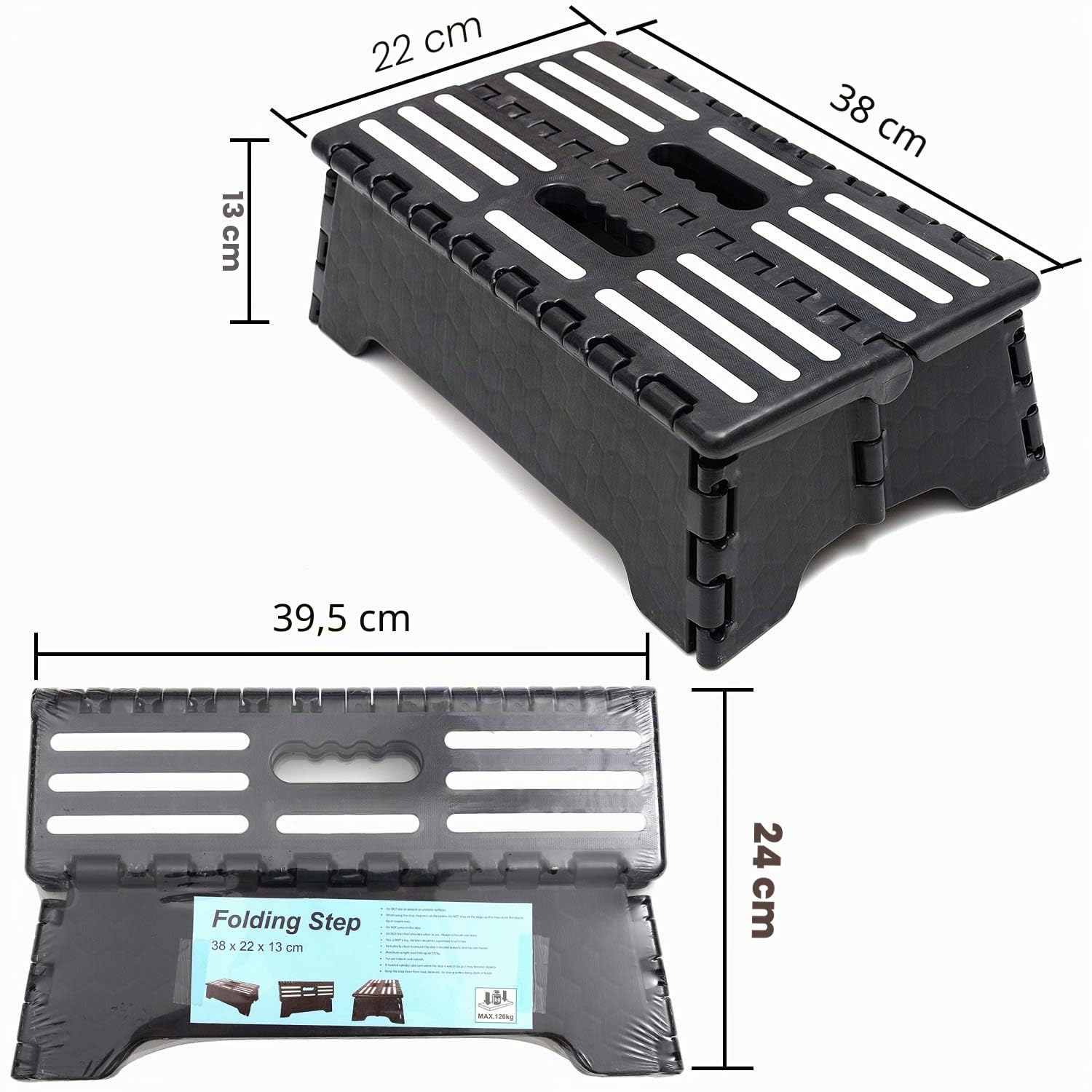 Marchepied pliable portable de 12.7 cm, demi marchepied pliable pour personnes âgées et adultes, un SUV et un camping-car, pour les personnes âgées qui se lèvent dans un lit haut ou des escaliers