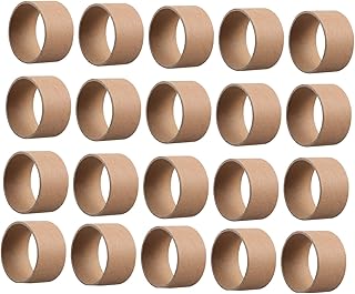LOLIPPYY Tubos De Cartón Para Manualidades 20piezas Marrón Para Proyectos De Arte Accesorios De Bricolaje 3cm De Alto 5.2cm De Diámetro Ideales Para Niños y Niñas Creatividad El Aula Diversión Fiestas