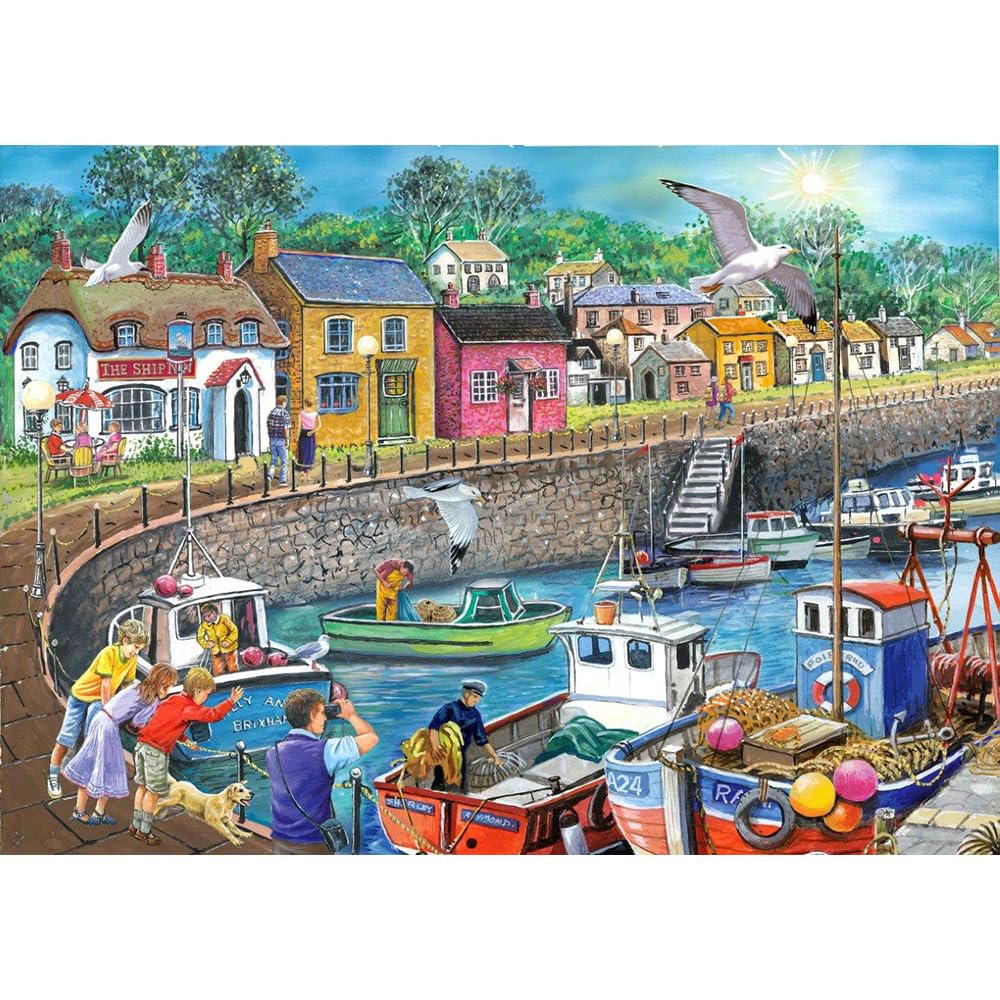 The House of Puzzles, Seagull View Jigsaw, Big 250 Piece Jigsaws For Adults & Kids, Extra Large Pieces, Artist Illustrated