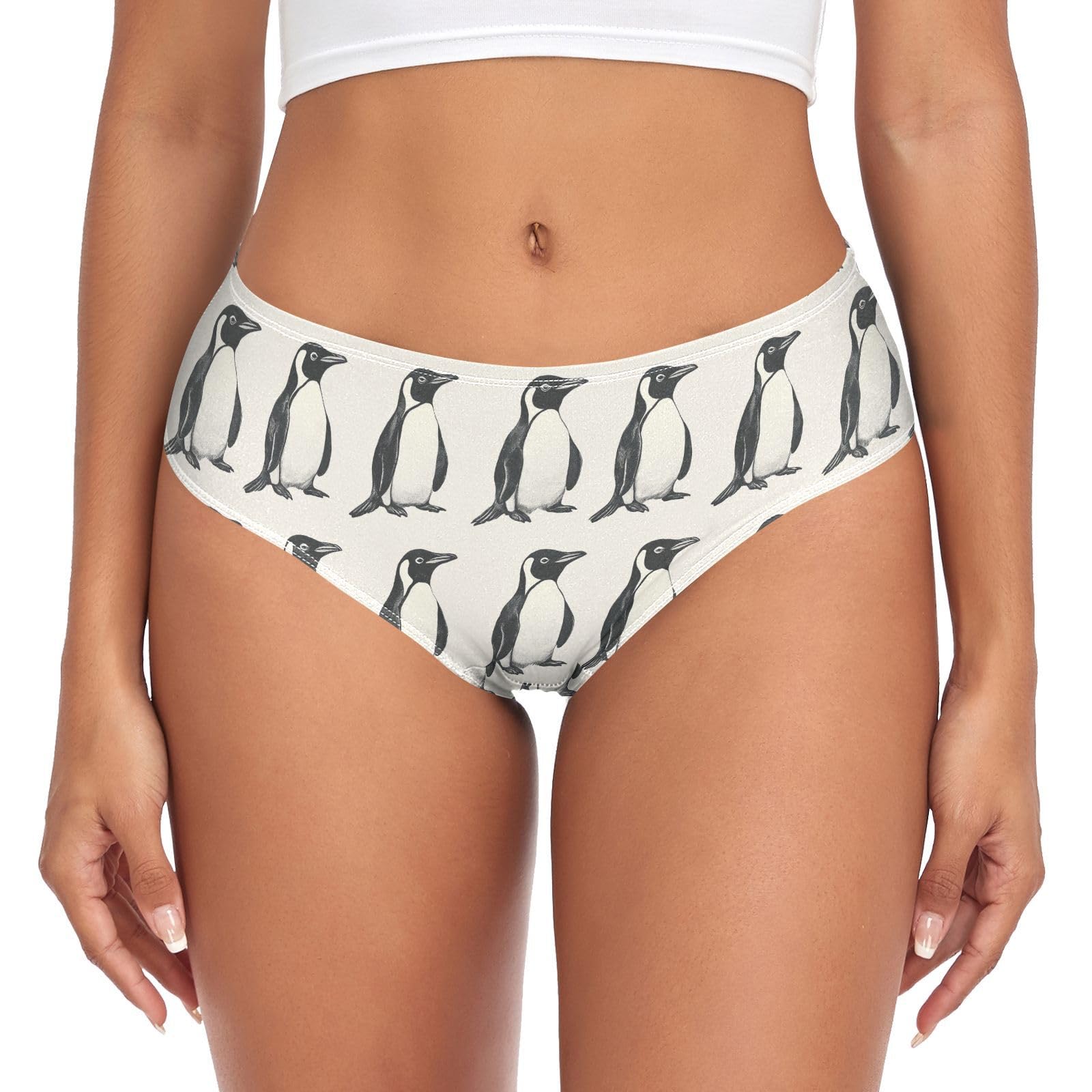 Smazdfxx Women's As Pic Underwear Vintage Penguin Panties For Cheeky Bikini Xs-Xxl
