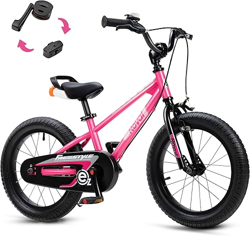 Miniatura 7 de RoyalBaby EZ Kids Bike, 12 14 16 18 Inch 2-in-1 Balance to Pedal Training Bicycle for Boys and Girls Ages 3 to 9 Years,Easy Learn to Ride for Rojo