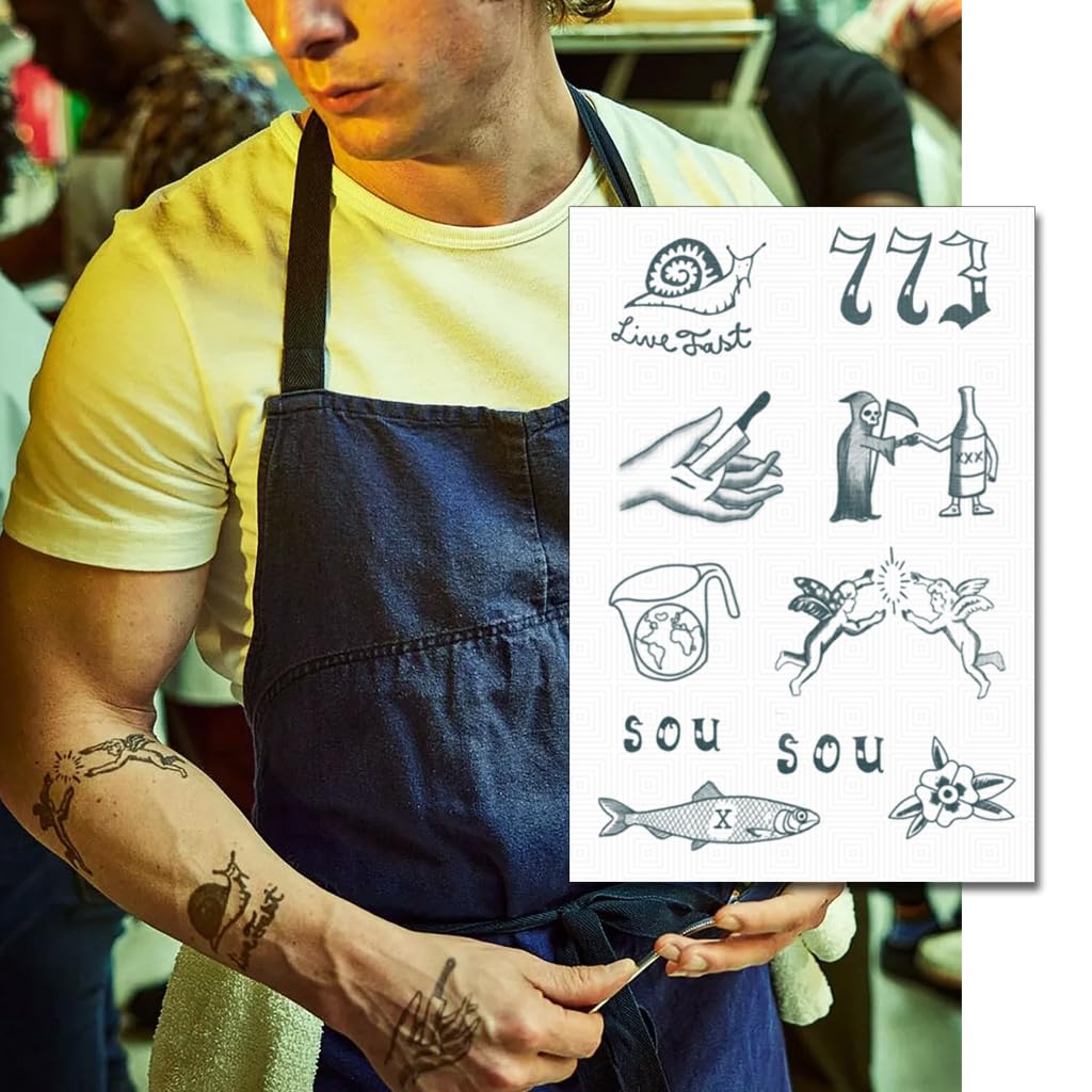 Carmine Berzatto Carmy Tattoos Bear Costume Cosplay/Temporary Tattoos Carmy Chef