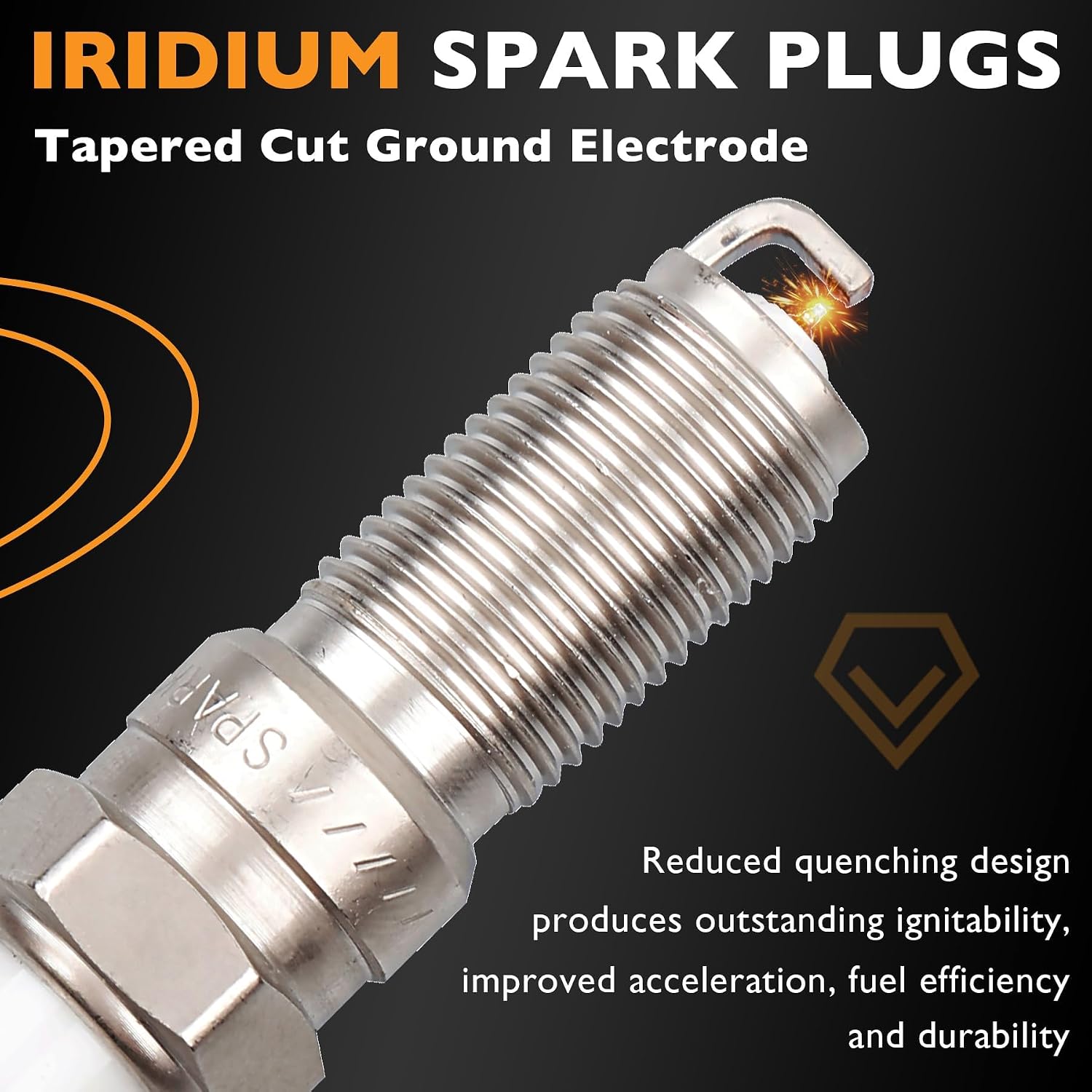 UF646 Ignition Coils Pack & Iridium Spark Plugs Set of 6 Compatible with Ford Expedition Explorer F-150 Flex Lobo Taurus Transit-150 250 350, Lincoln MKS MKT Navigator Replaces #GN10638