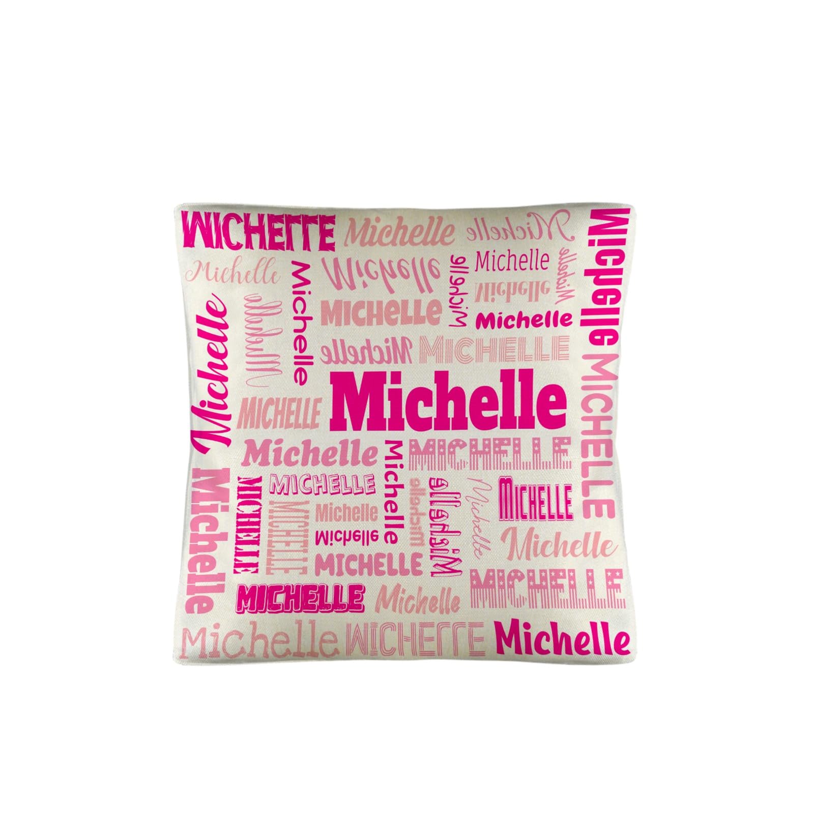 LATHIFA Custom Pillow Case with Name, Personalized Make a Name Pillow Gifts for Mom Dad Family Friends, Customized Pillowcase with Your Name for Couch