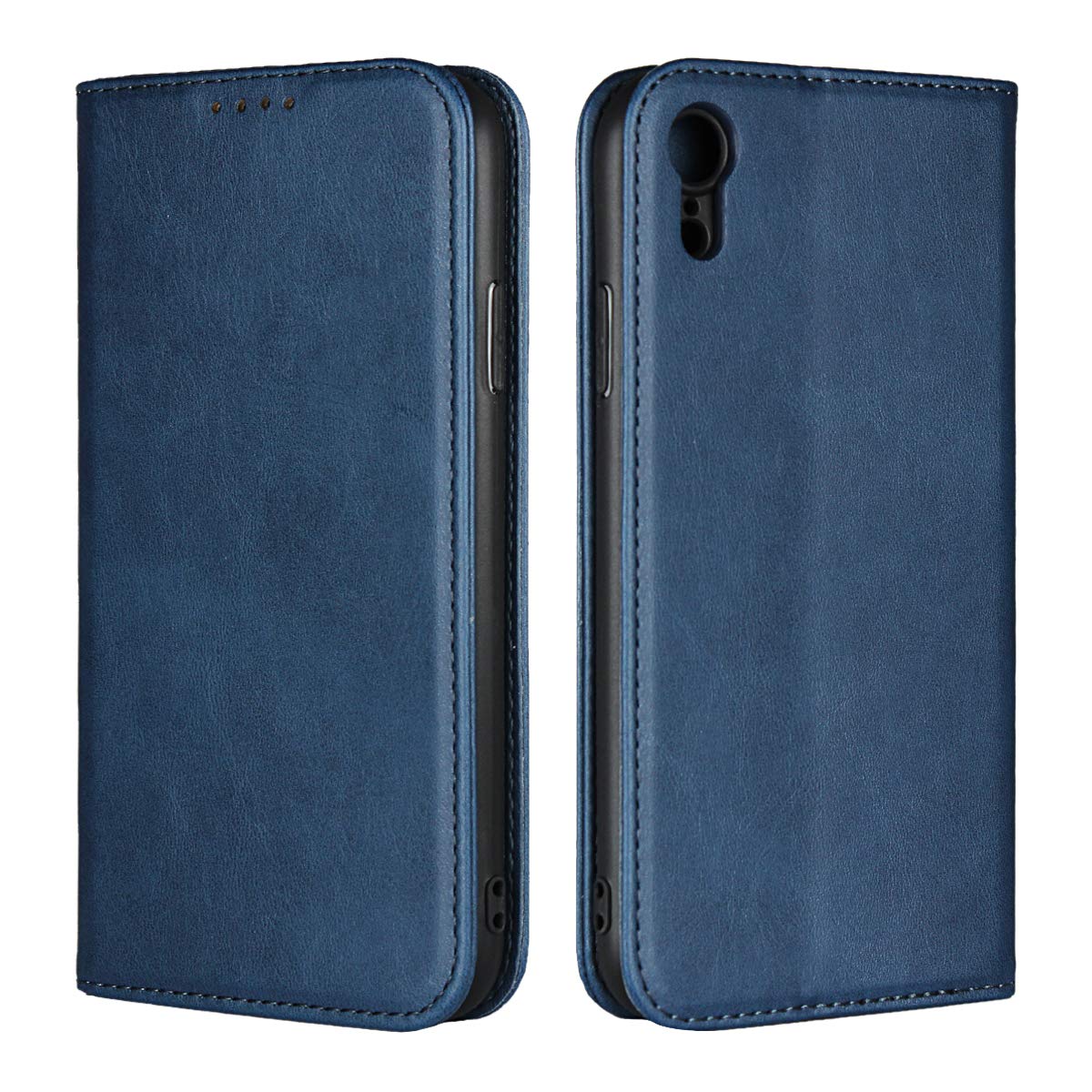 iCoverCase iPhone XR Wallet Case with Card Holder, PU Leather Magnetic Case Kickstand Feature Shockproof Protective Flip Cover Case for iPhone XR - Blue