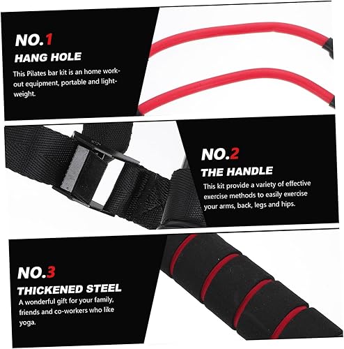 Miniatura 7 de Toddmomy 1 juego de barra de resistencia, barra de pilates, barra de ejercicio de pilates, kit de estiramiento, equipo de estiramiento, equipo de
