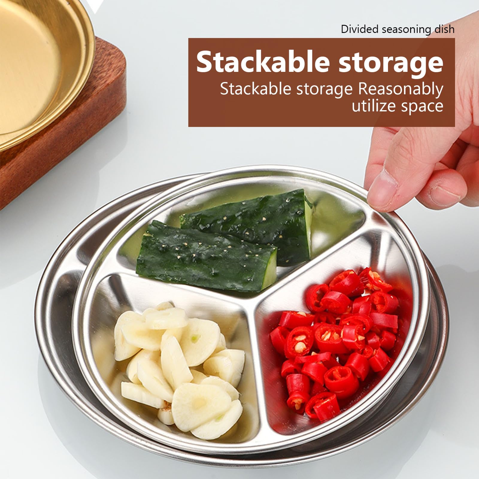 6 Pezzi 304 Contenitori per Condimenti in Acciaio Inox, Contenitori per Condimenti Piccoli, Ciotole per Salse Riutilizzabili per Insalata per Pranzo, Spuntini, Antipasti, Sushi