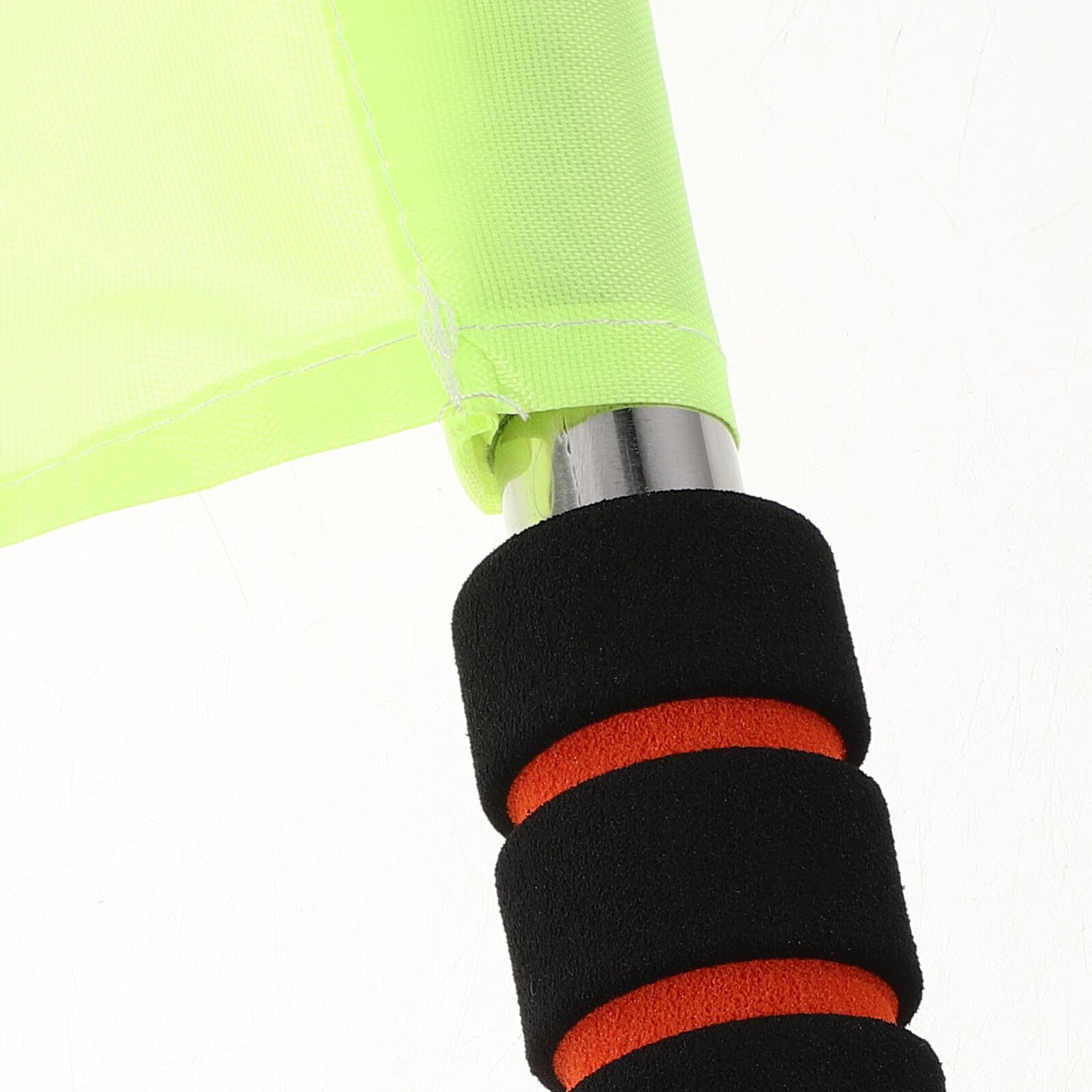 Banderas Oficiales de Árbitro de Fútbol y Atletismo 4 Piezas con Mango de Esponja para Partidos y Torneos Deportivos Banderas a Cuadros Pequeñas y Grandes para Jueces de Línea