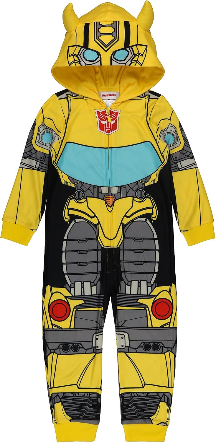 Transformers Union Suit Toddler Boys' Footless Hooded Pajama Sleepwear
