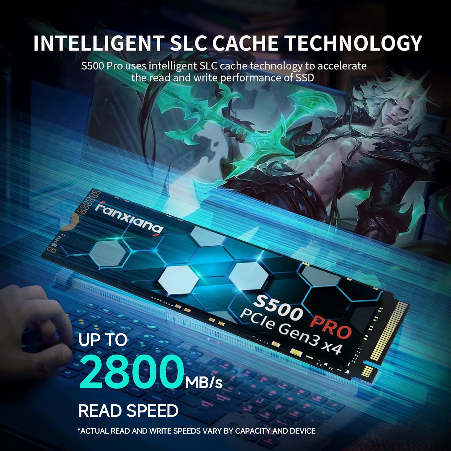 fanxiang M.2 SSD - 256 GB NVMe SSD PCIe Gen3x4 2280, do 3200 MB/s, z naklejką chłodzącą, 3D NAND TLC z pamięcią podręczną SLC, wewnętrznymi dyskami półprzewodnikowymi do laptopa, komputera