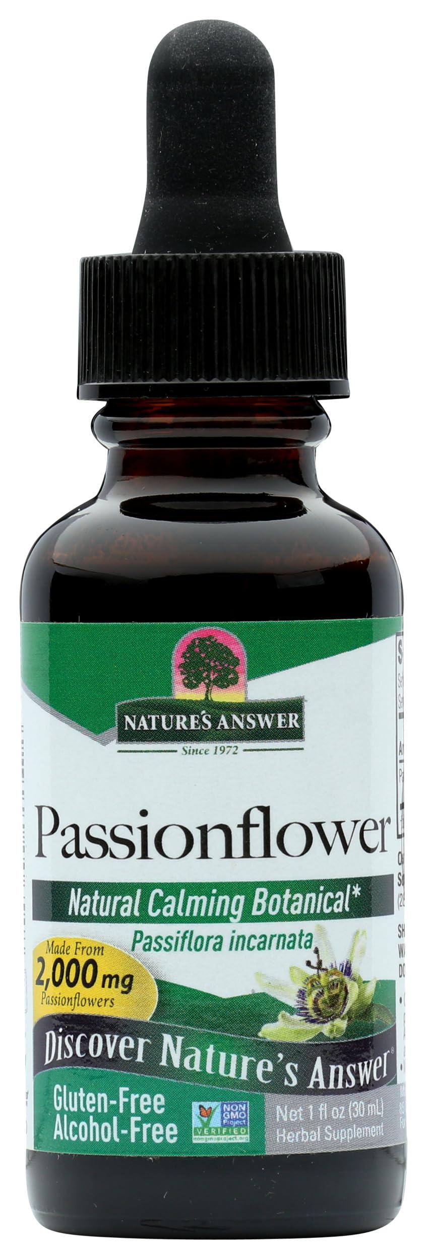 Nature's Answer Passionflower with Organic Alcohol, 1-Fluid Ounce