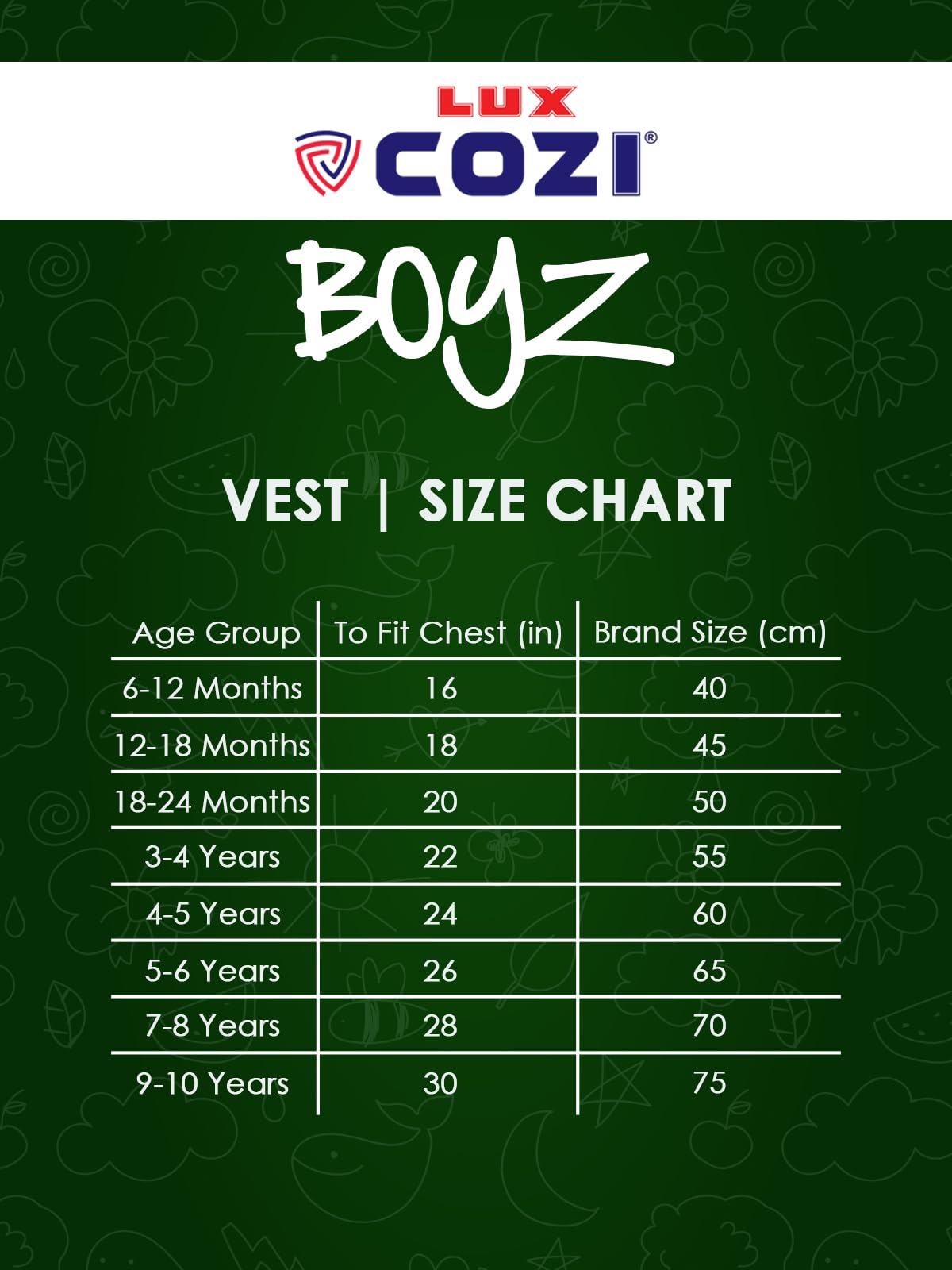 Lux Cozi Boys White Cotton Vest Pack of 9 (Size : 9-10 Years)