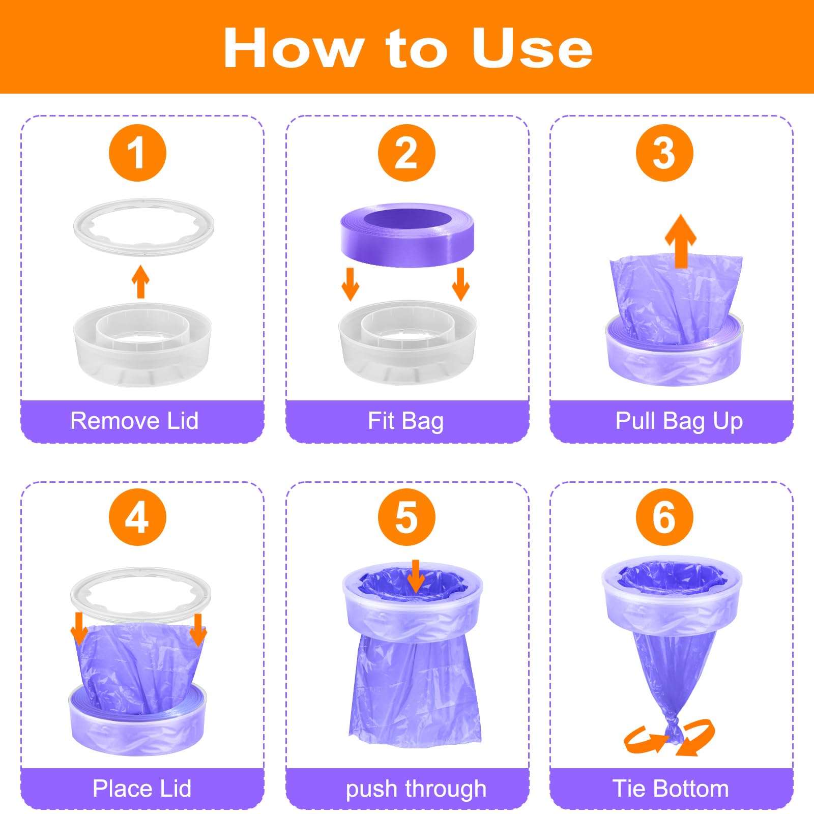 Lot de 12 recharges pour poubelle à couches, 4,5 m, compatibles avec AngelCare, Tommee Tippee, Litter Locker, sacs à couches
